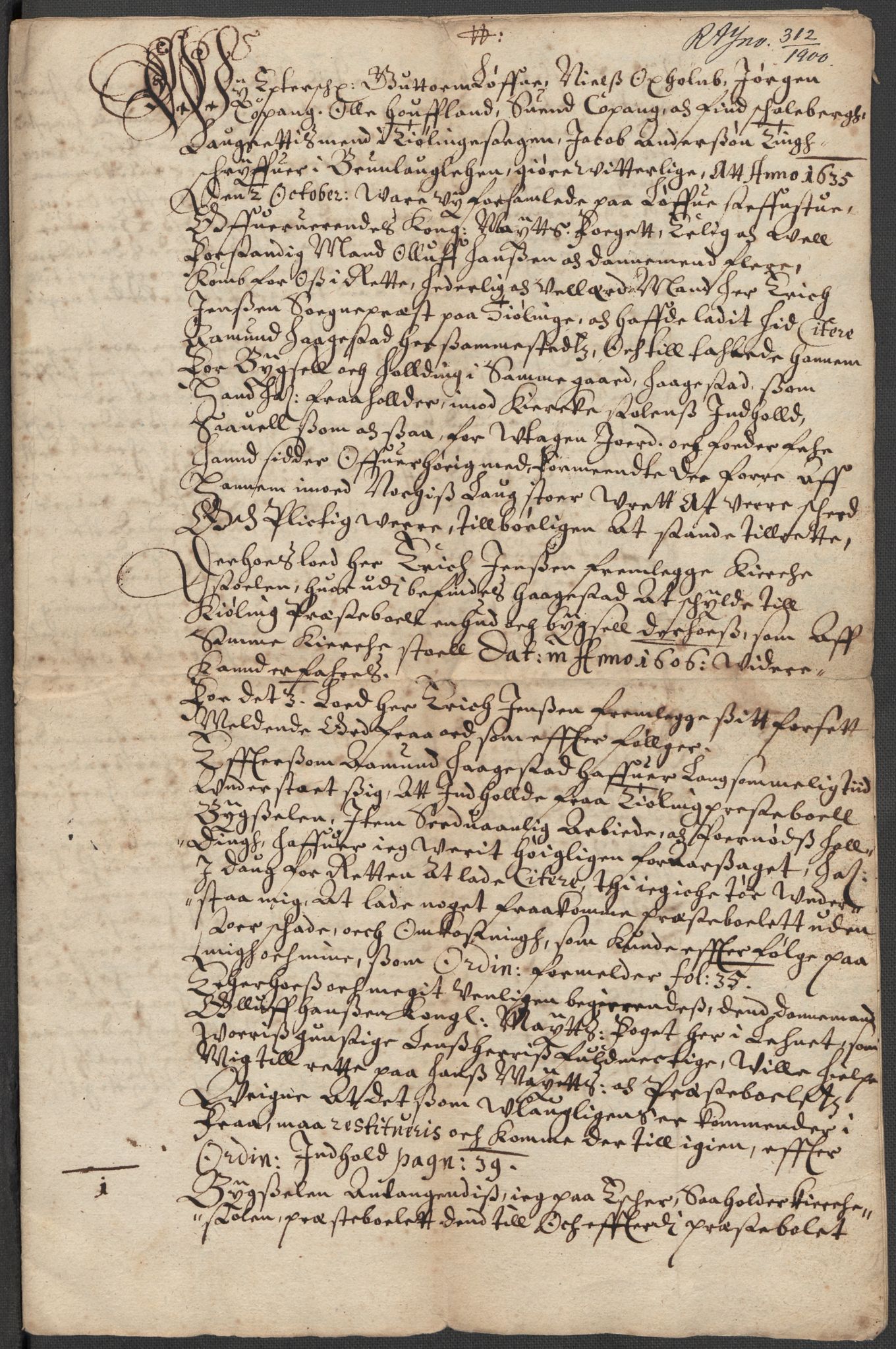 Riksarkivets diplomsamling, AV/RA-EA-5965/F15/L0025: Prestearkiv - Vestfold, 1572-1782, p. 27