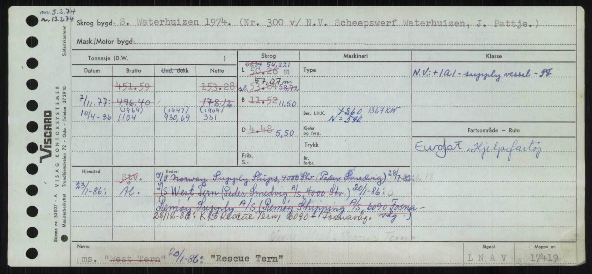 Sjøfartsdirektoratet med forløpere, Skipsmålingen, AV/RA-S-1627/H/Ha/L0004/0002: Fartøy, Mas-R / Fartøy, Odin-R, p. 655
