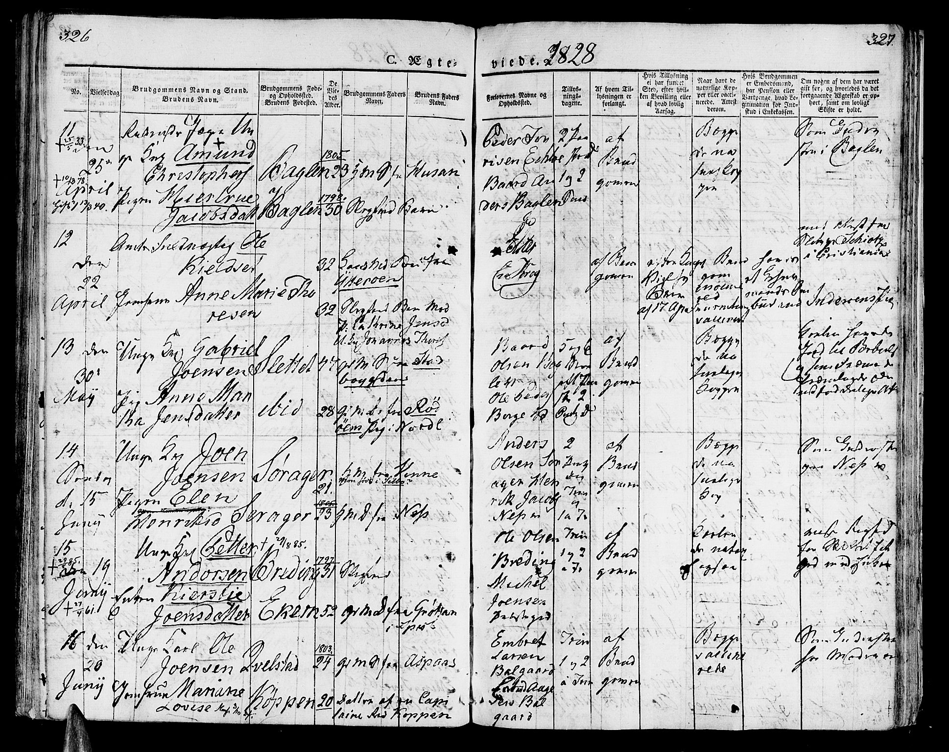 Ministerialprotokoller, klokkerbøker og fødselsregistre - Nord-Trøndelag, AV/SAT-A-1458/723/L0237: Parish register (official) no. 723A06, 1822-1830, p. 326-327