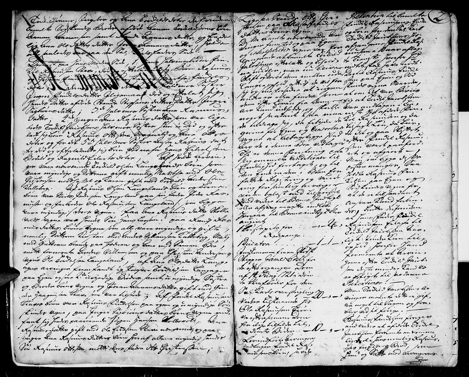 Lister sorenskriveri, AV/SAK-1221-0003/H/Hc/L0019: Skifteprotokoll nr 19 med register, 1723-1725, p. 1b-2a