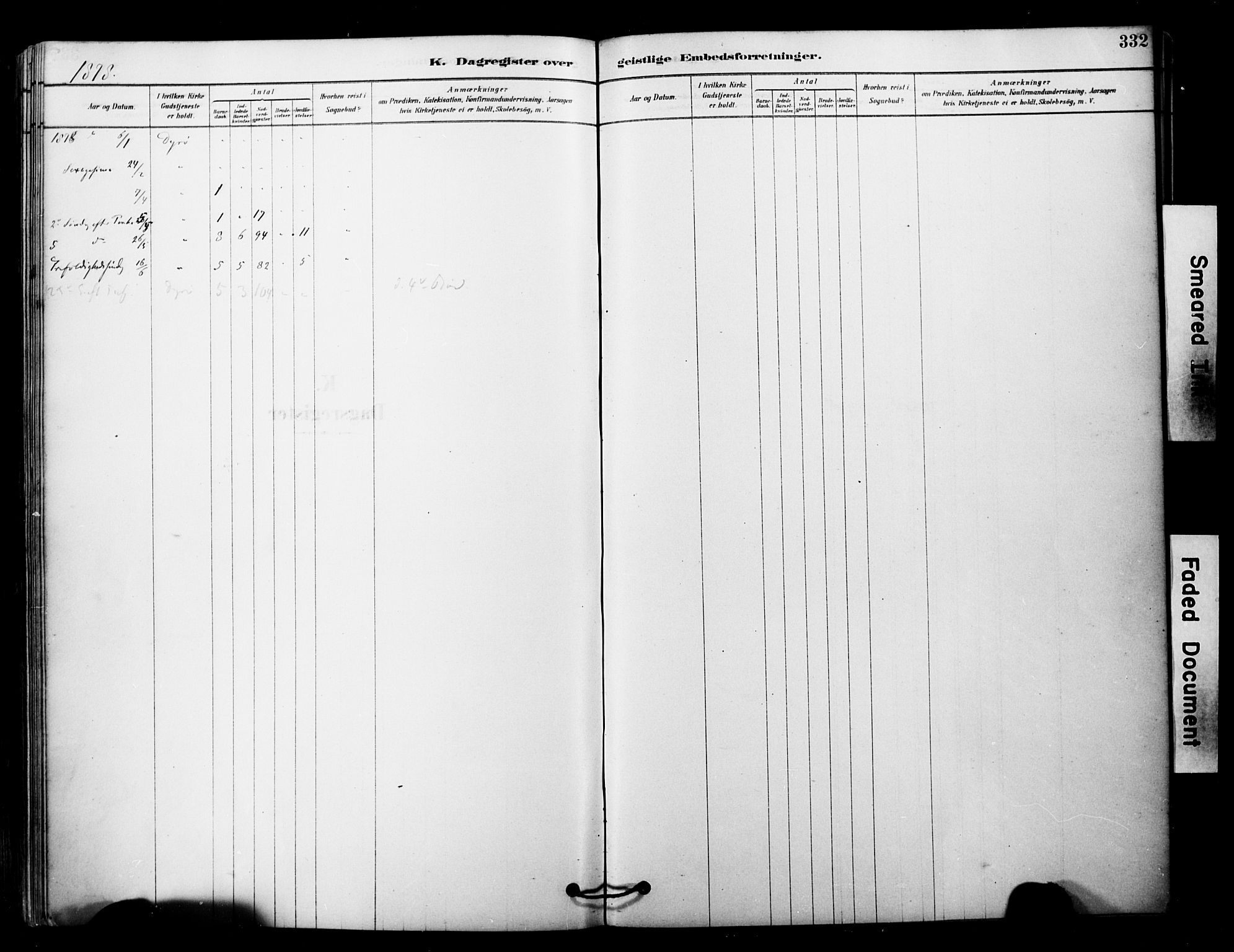 Tranøy sokneprestkontor, SATØ/S-1313/I/Ia/Iaa/L0011kirke: Parish register (official) no. 11, 1878-1904, p. 332
