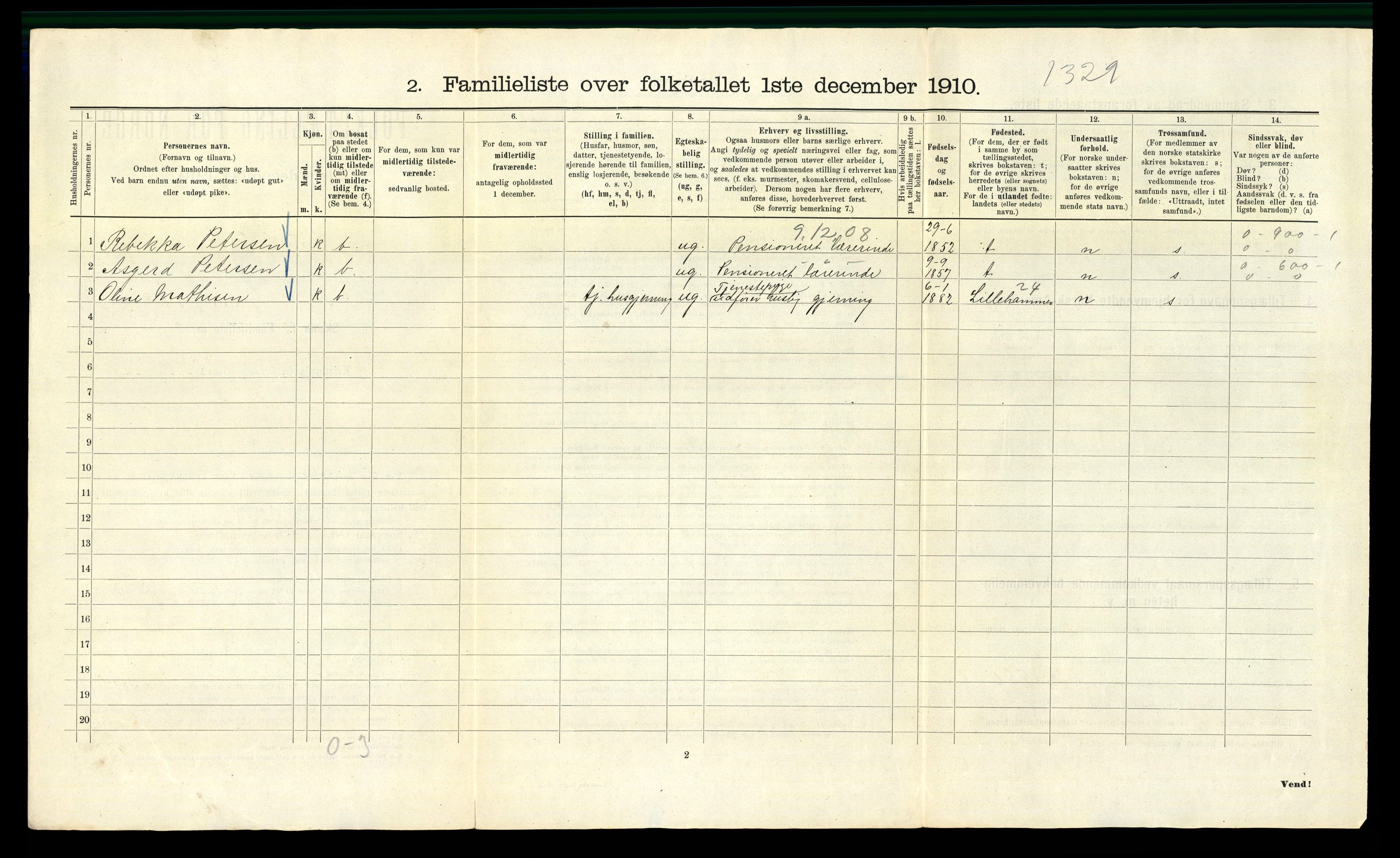 RA, 1910 census for Kristiania, 1910, p. 48446