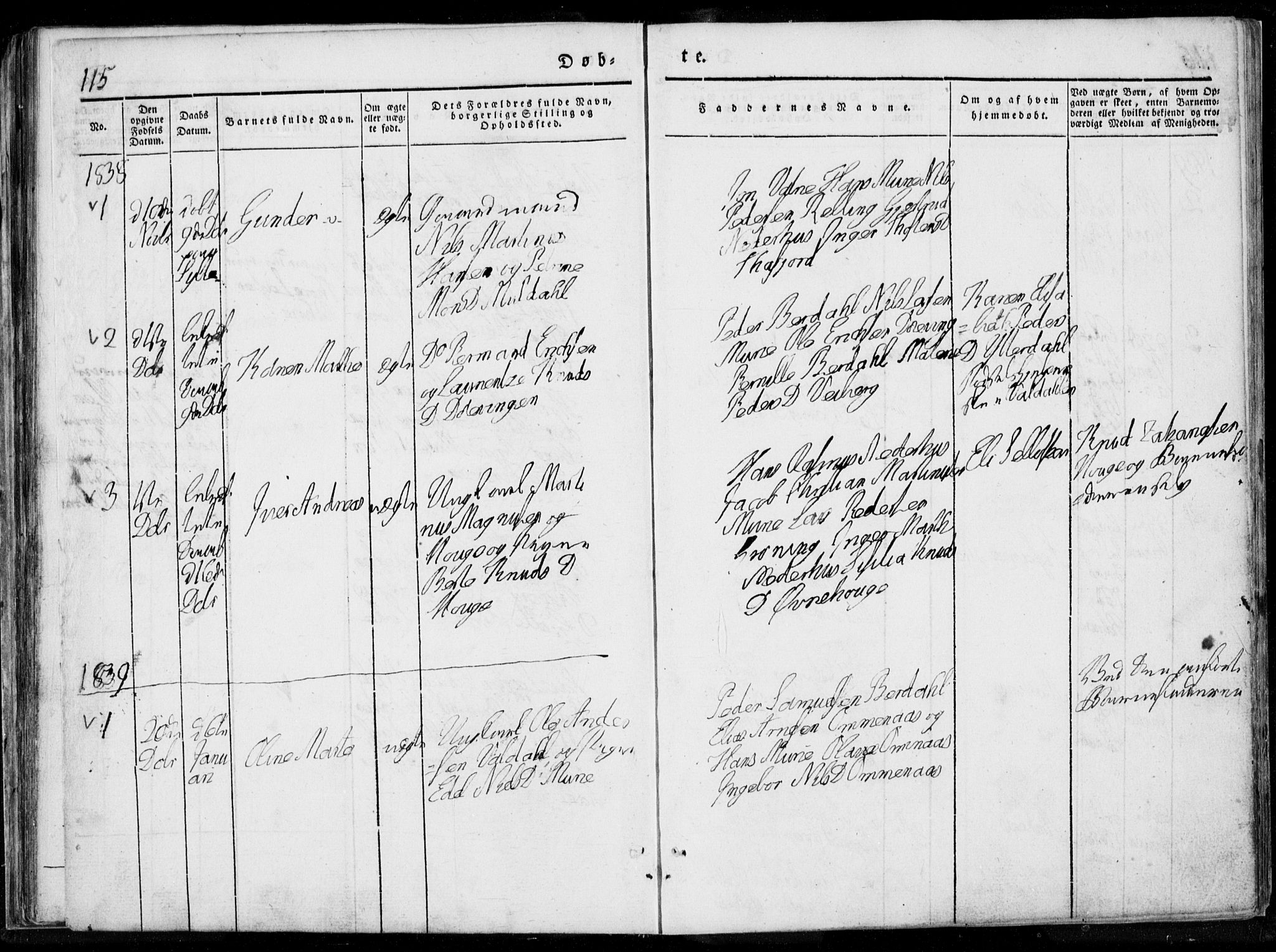 Ministerialprotokoller, klokkerbøker og fødselsregistre - Møre og Romsdal, SAT/A-1454/519/L0247: Parish register (official) no. 519A06, 1827-1846, p. 115