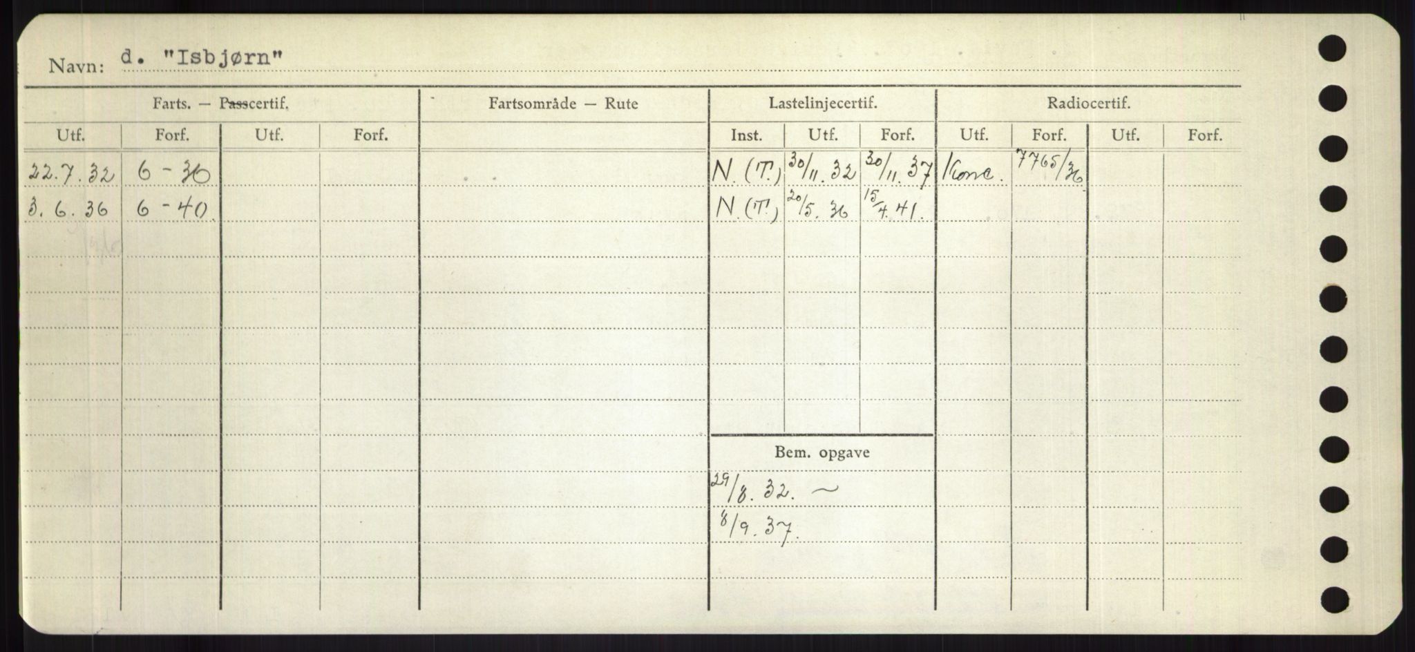 Sjøfartsdirektoratet med forløpere, Skipsmålingen, RA/S-1627/H/Hd/L0018: Fartøy, I, p. 256