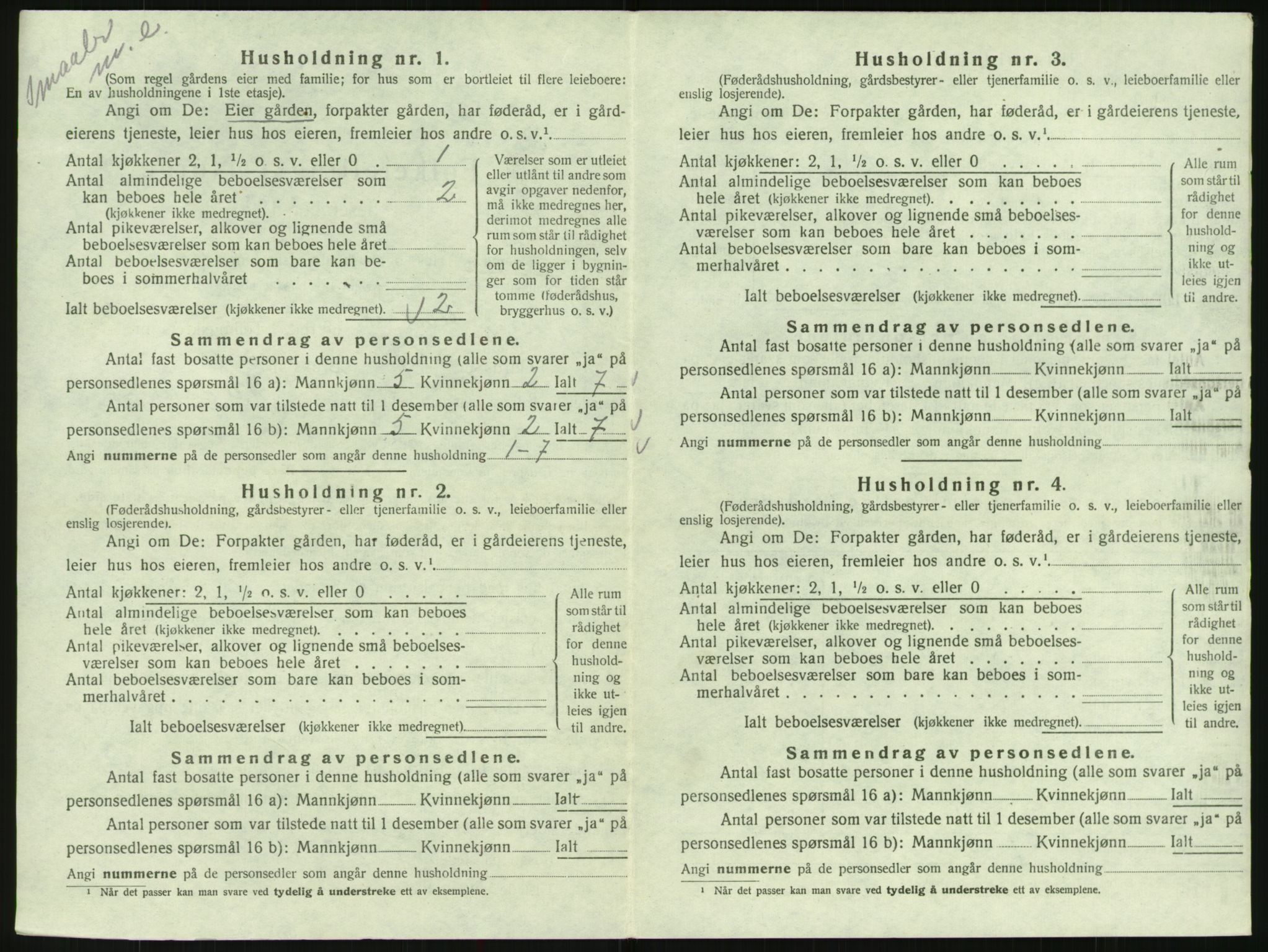 SAK, 1920 census for Hylestad, 1920, p. 179