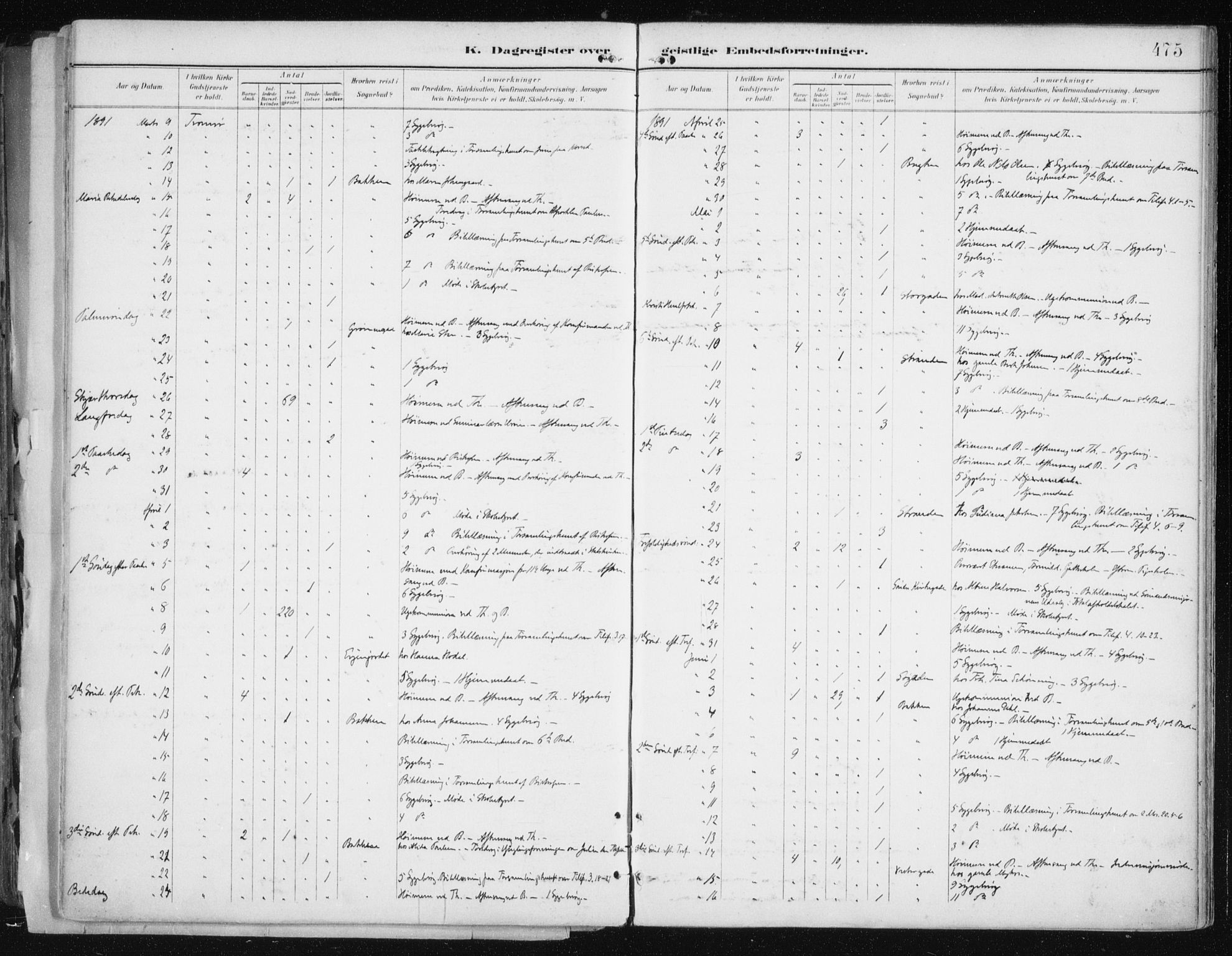 Tromsø sokneprestkontor/stiftsprosti/domprosti, AV/SATØ-S-1343/G/Ga/L0015kirke: Parish register (official) no. 15, 1889-1899, p. 475