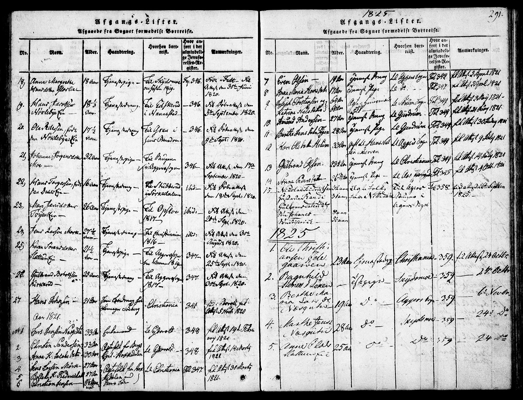 Nittedal prestekontor Kirkebøker, AV/SAO-A-10365a/F/Fa/L0003: Parish register (official) no. I 3, 1814-1836, p. 291