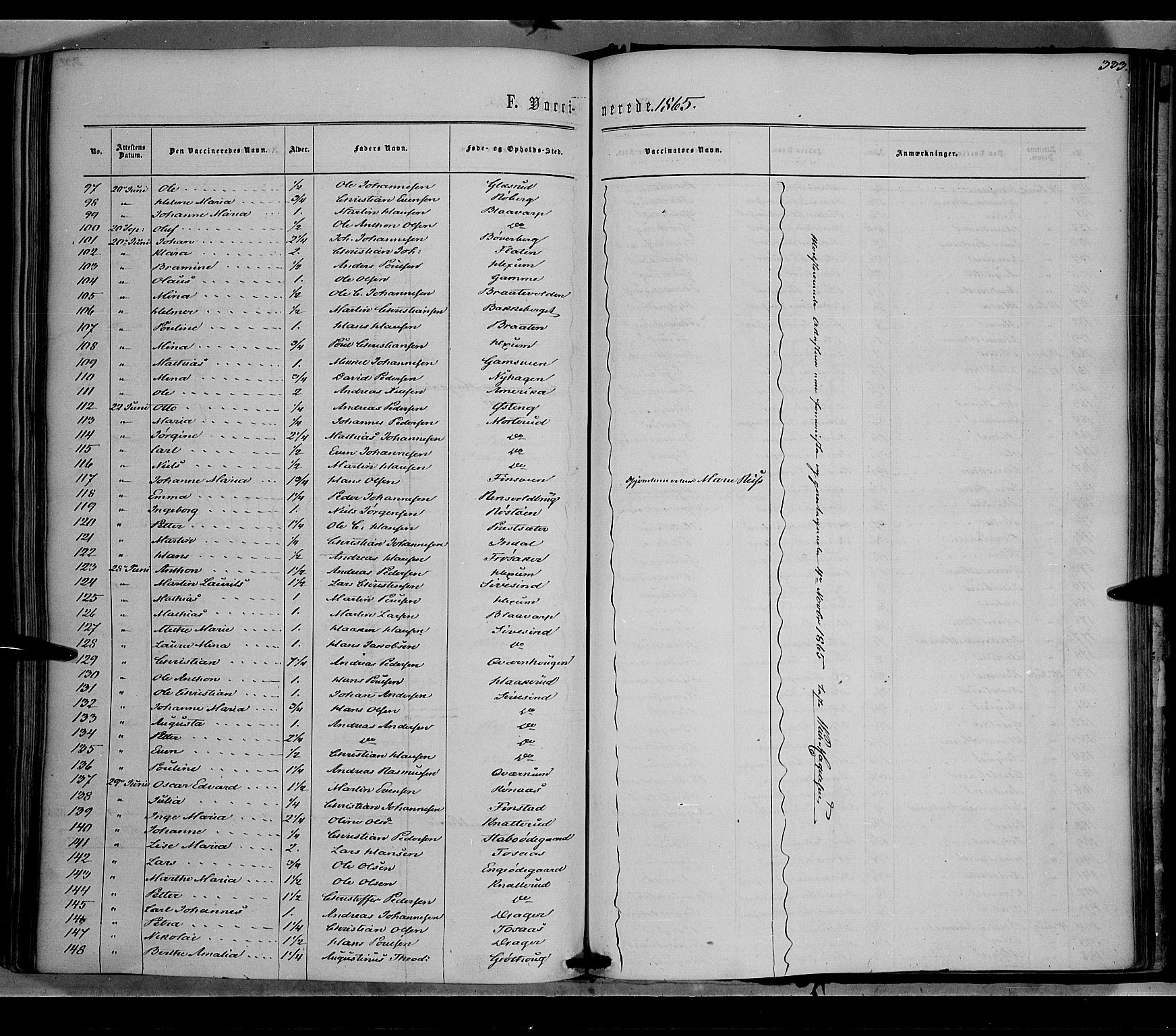 Vestre Toten prestekontor, AV/SAH-PREST-108/H/Ha/Haa/L0007: Parish register (official) no. 7, 1862-1869, p. 333