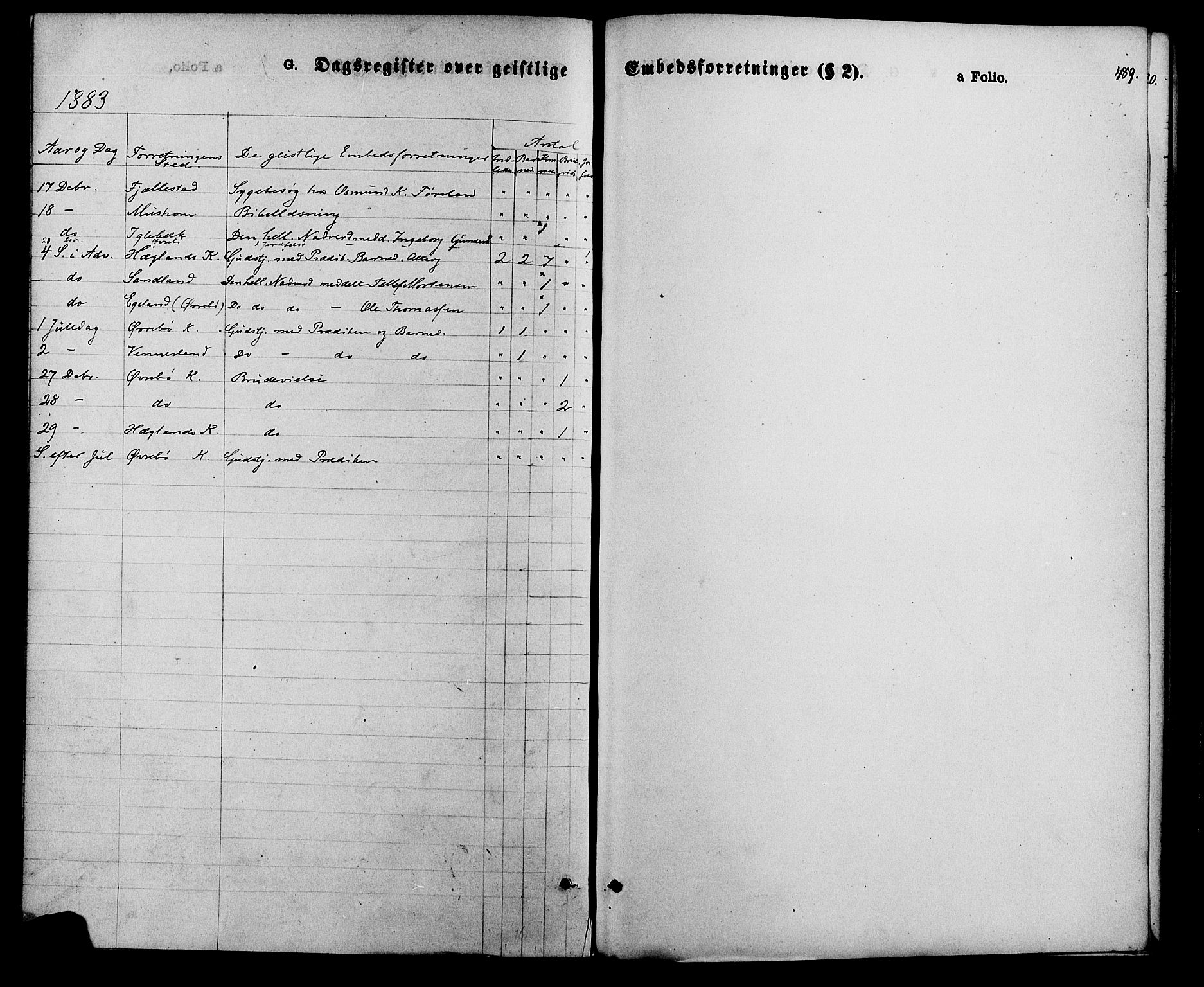 Vennesla sokneprestkontor, AV/SAK-1111-0045/Fa/Fac/L0008: Parish register (official) no. A 8, 1874-1883, p. 489