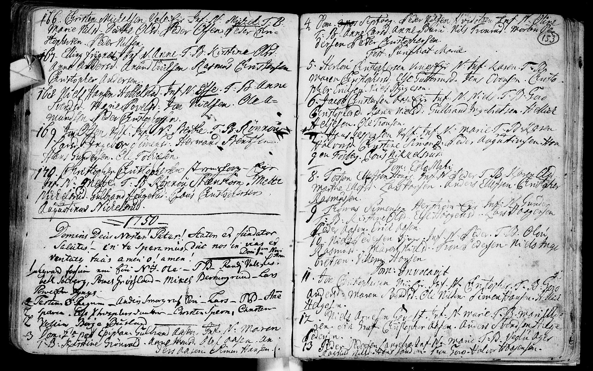 Eiker kirkebøker, AV/SAKO-A-4/F/Fa/L0003: Parish register (official) no. I 3, 1724-1753, p. 153