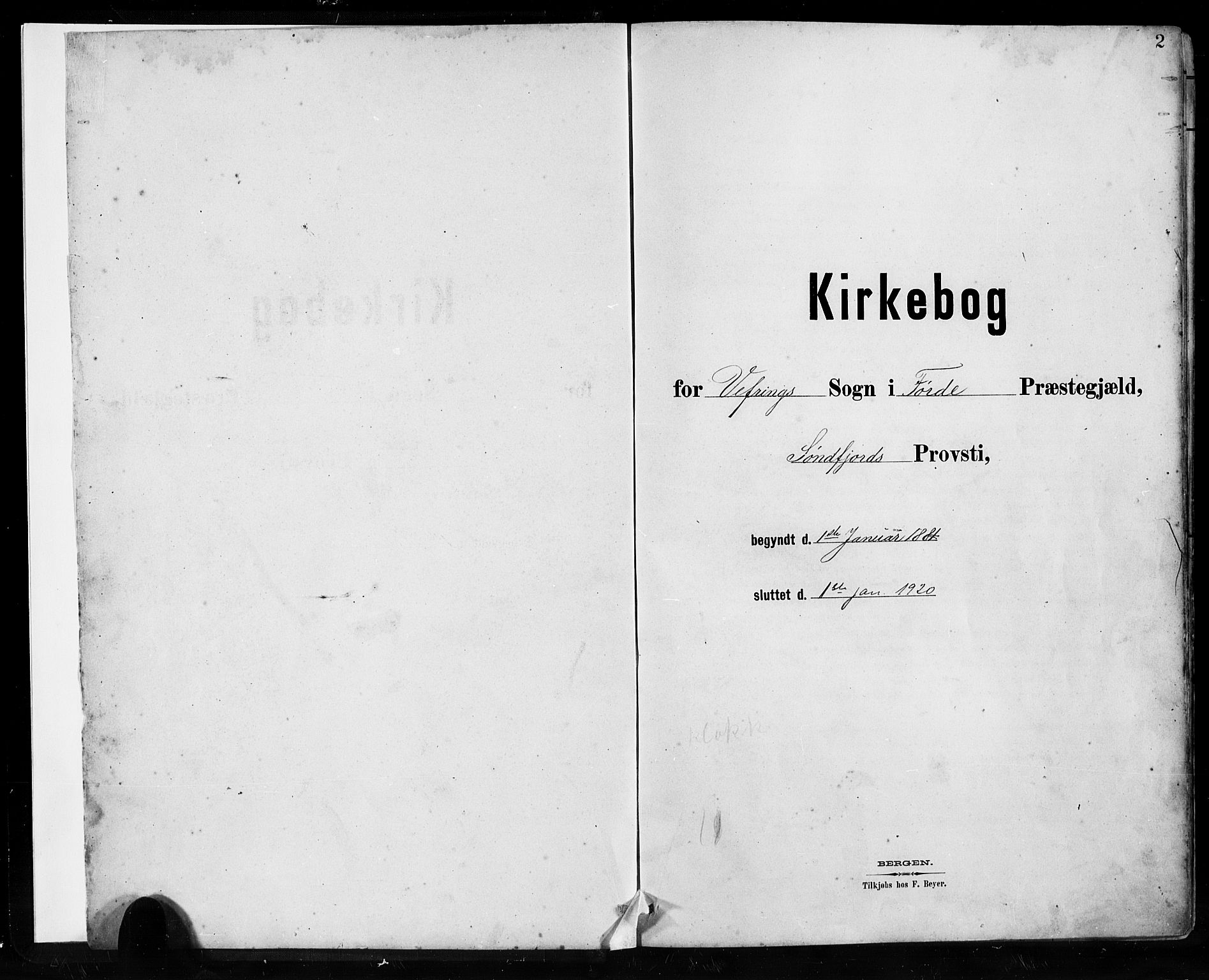 Førde sokneprestembete, SAB/A-79901/H/Hab/Habe/L0001: Parish register (copy) no. E 1, 1881-1920, p. 2