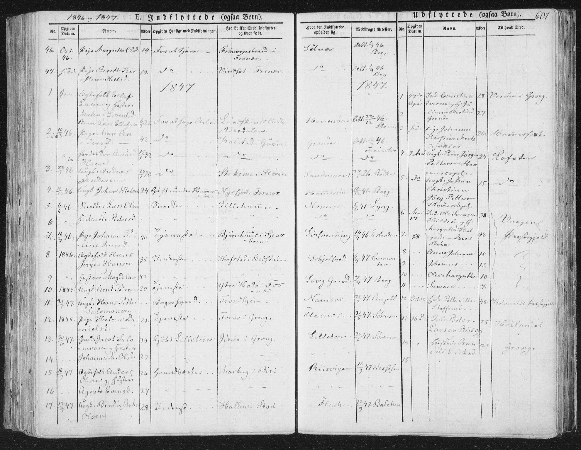 Ministerialprotokoller, klokkerbøker og fødselsregistre - Nord-Trøndelag, AV/SAT-A-1458/764/L0552: Parish register (official) no. 764A07b, 1824-1865, p. 607