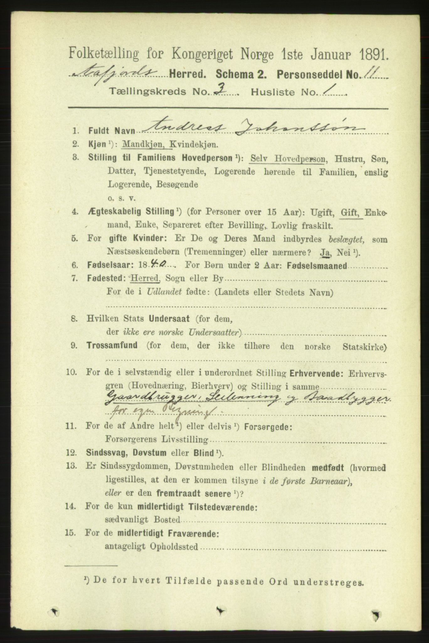 RA, 1891 census for 1630 Åfjord, 1891, p. 582