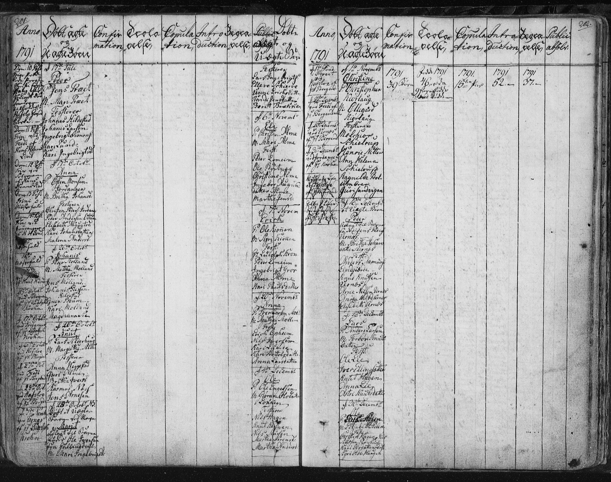 Hafslo sokneprestembete, SAB/A-80301/H/Haa/Haaa/L0002: Parish register (official) no. A 2, 1755-1806, p. 201-202