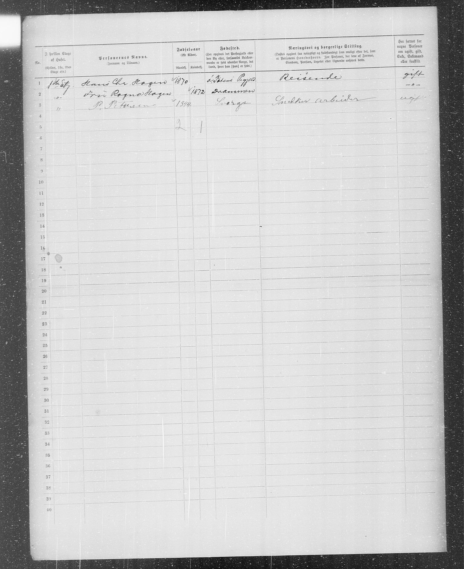 OBA, Municipal Census 1899 for Kristiania, 1899, p. 45
