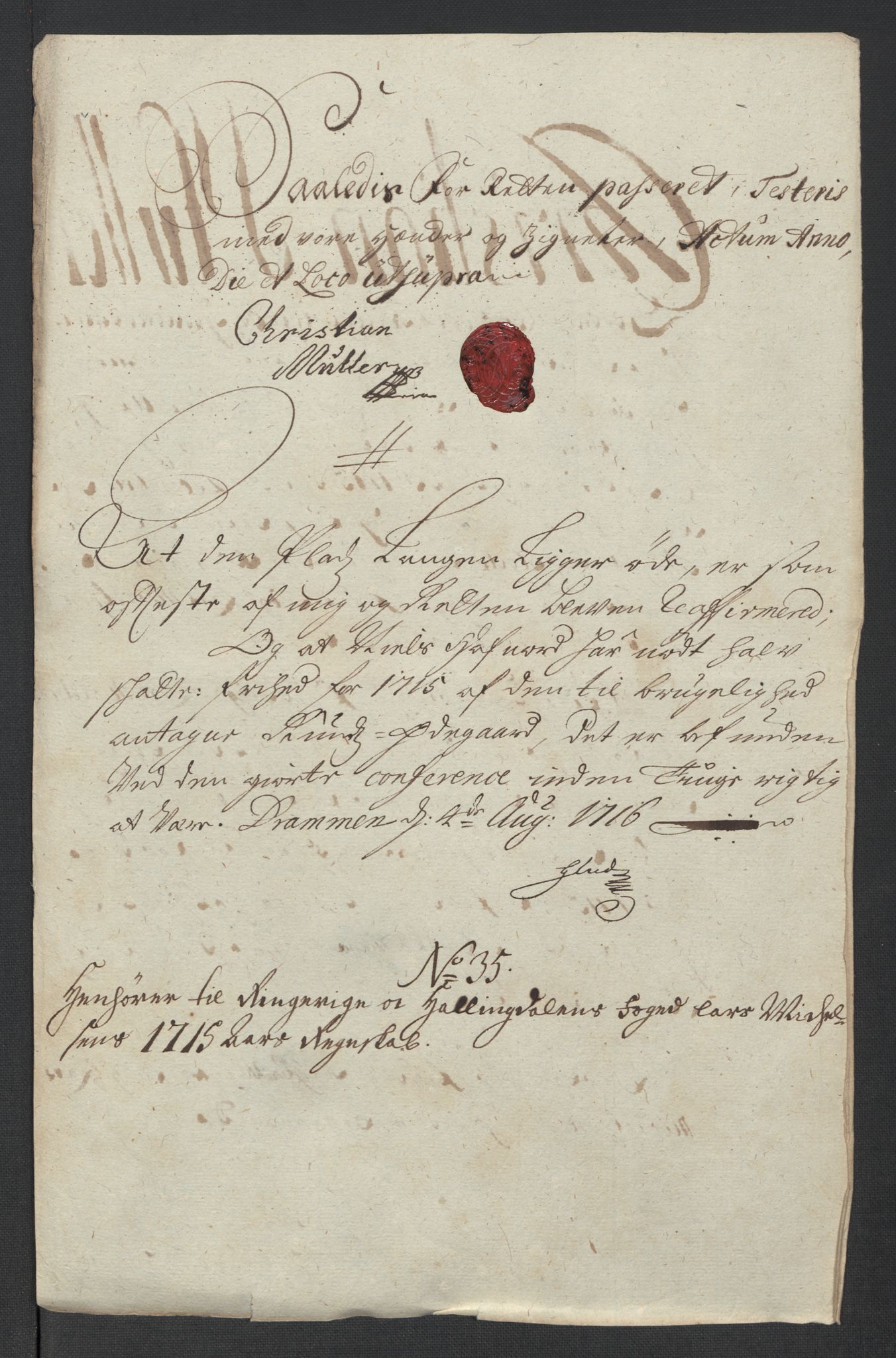 Rentekammeret inntil 1814, Reviderte regnskaper, Fogderegnskap, RA/EA-4092/R23/L1473: Fogderegnskap Ringerike og Hallingdal, 1715, p. 319