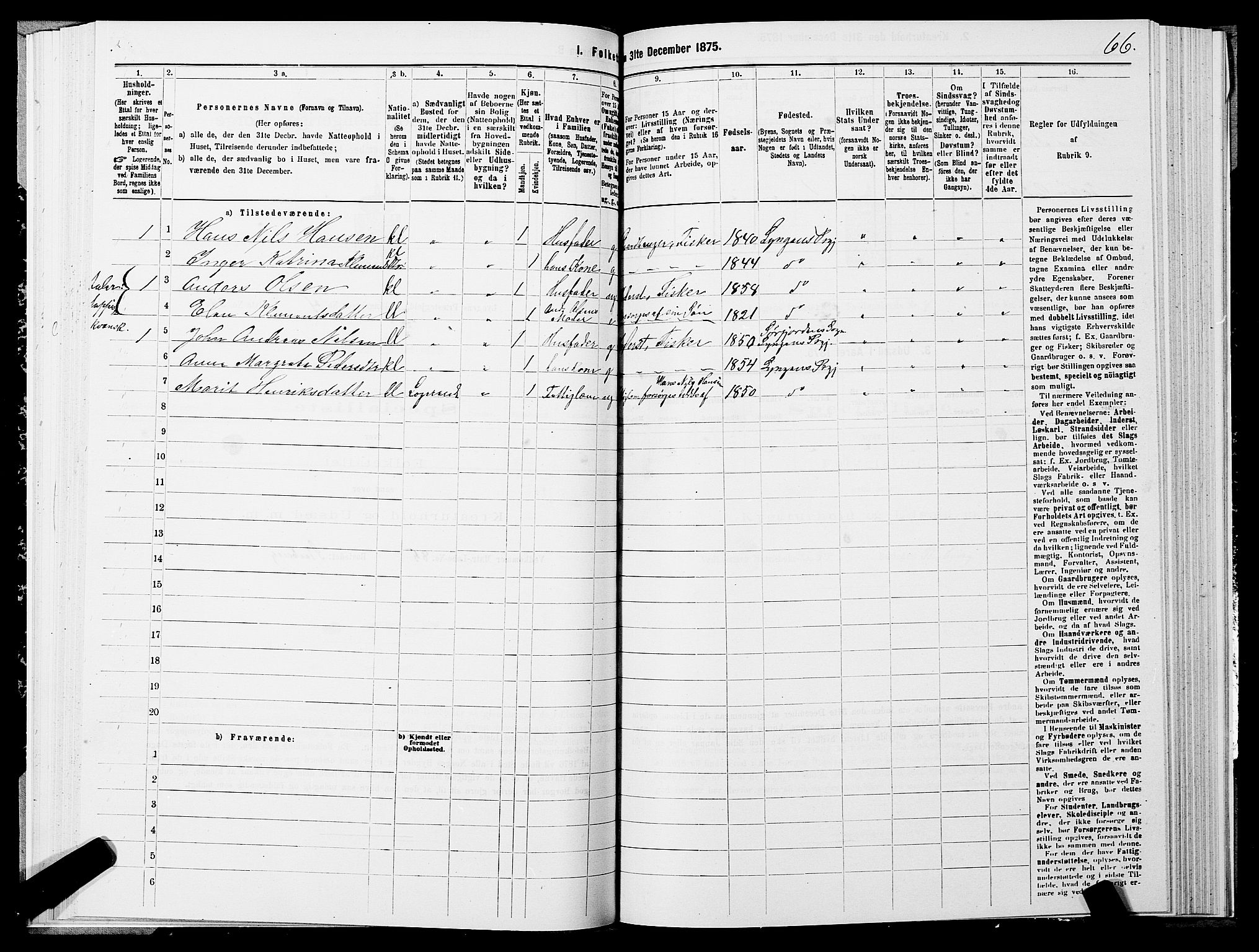 SATØ, 1875 census for 1938P Lyngen, 1875, p. 4066