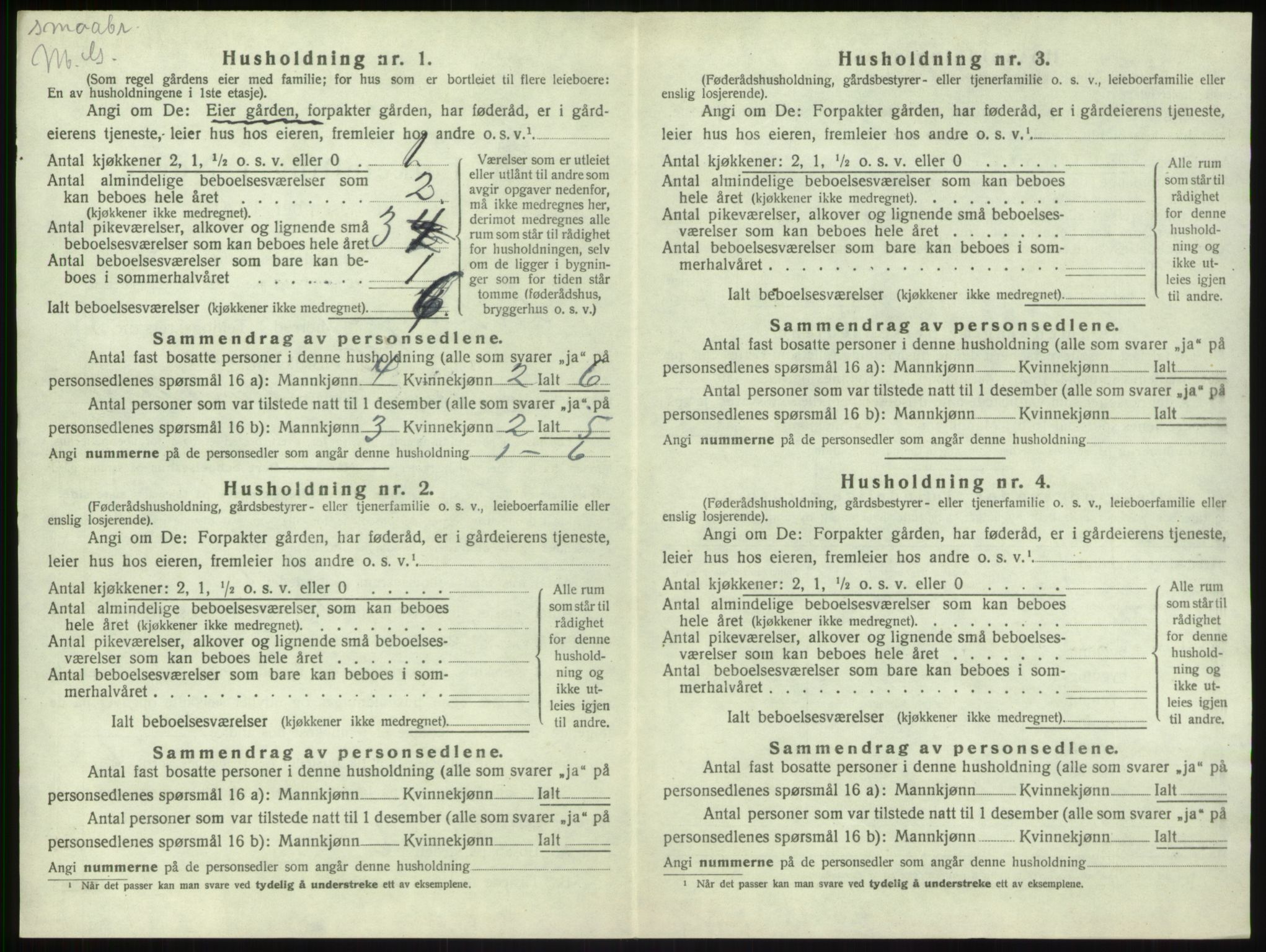 SAB, 1920 census for Leikanger, 1920, p. 858