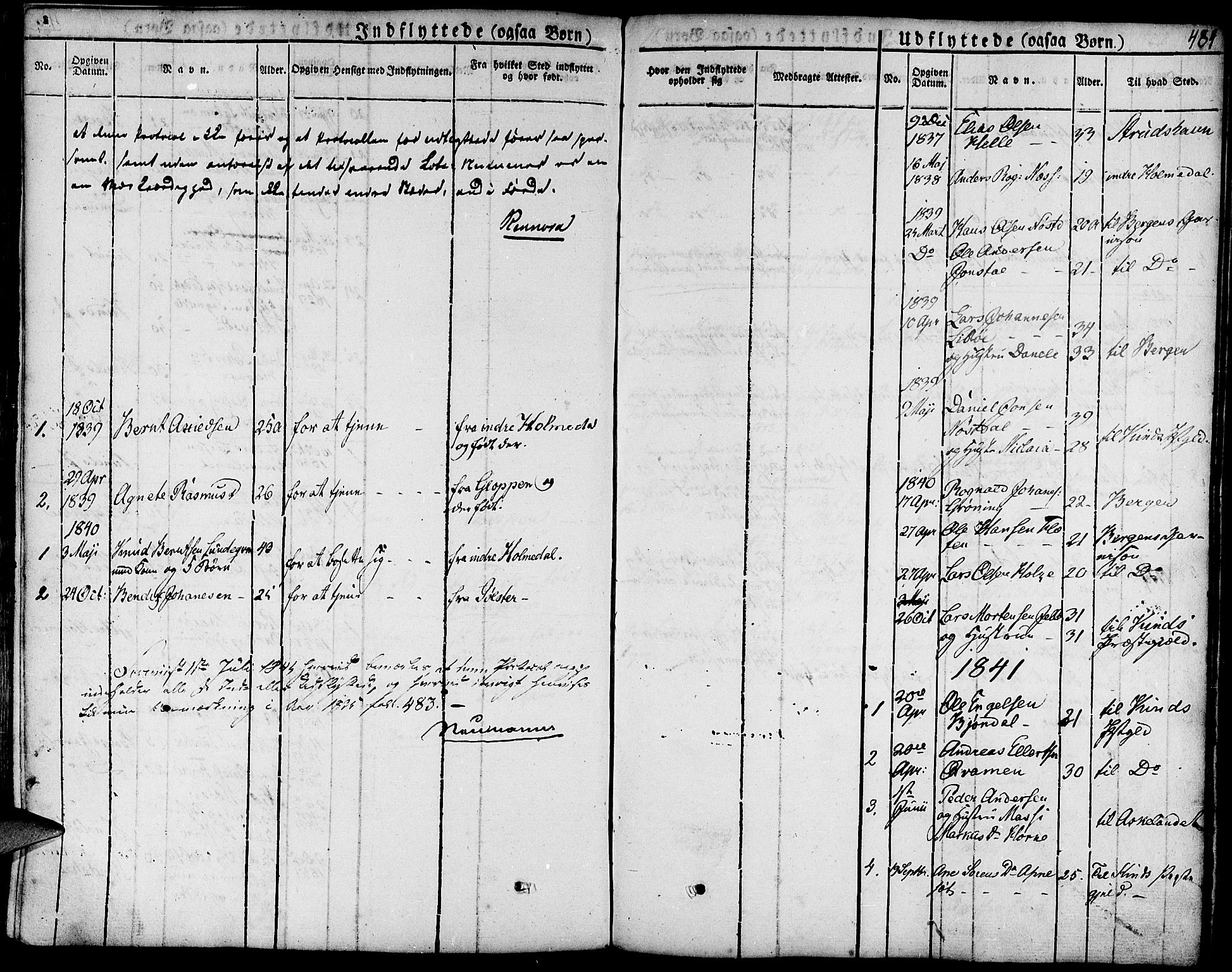 Førde sokneprestembete, AV/SAB-A-79901/H/Haa/Haaa/L0006: Parish register (official) no. A 6, 1821-1842, p. 484