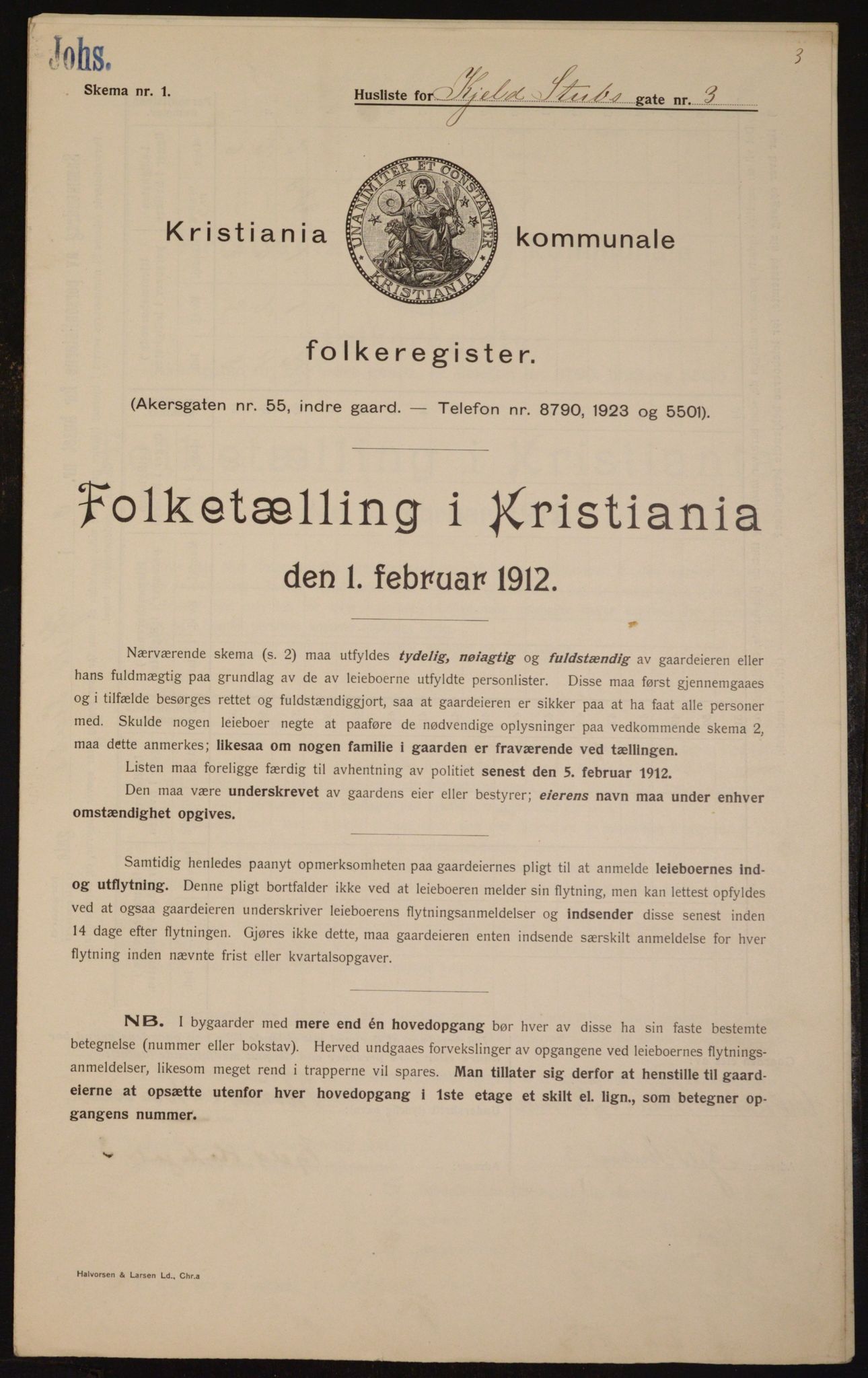 OBA, Municipal Census 1912 for Kristiania, 1912, p. 51741