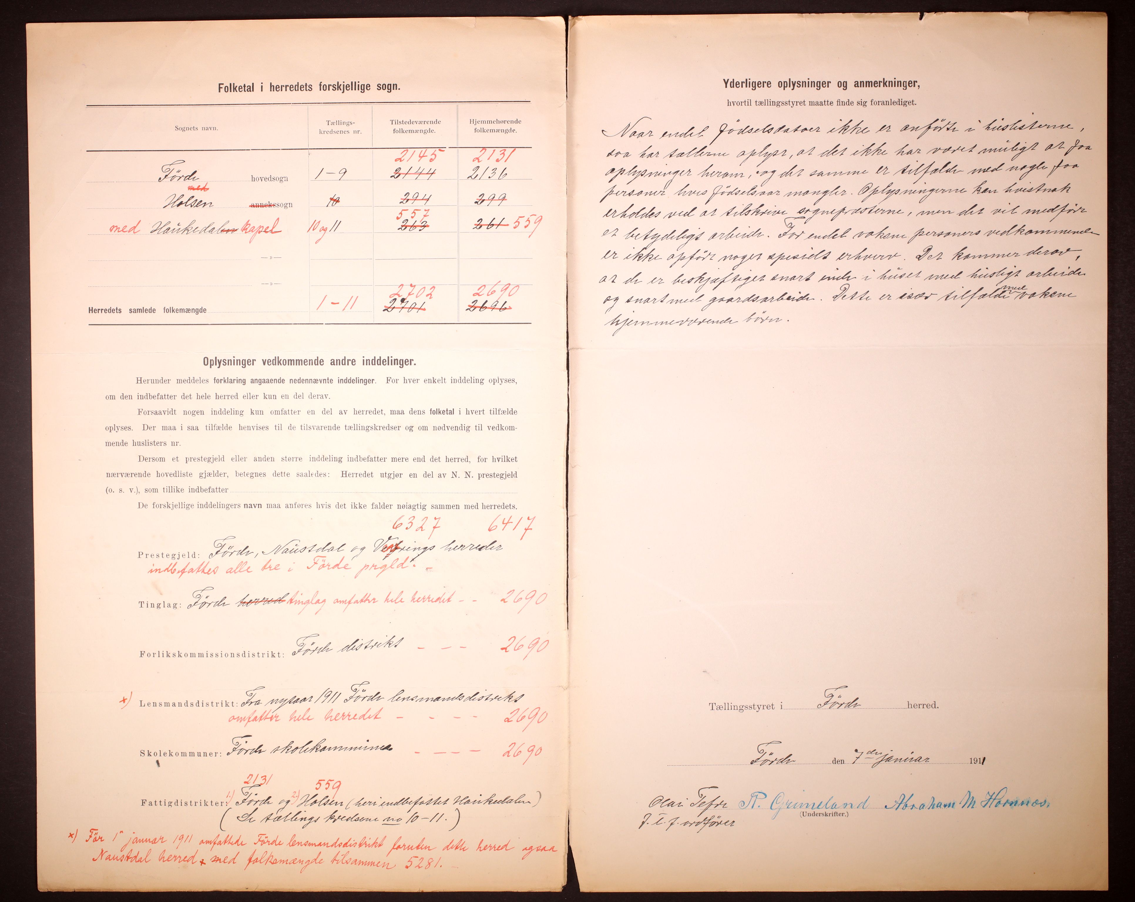 RA, 1910 census for Førde, 1910, p. 4