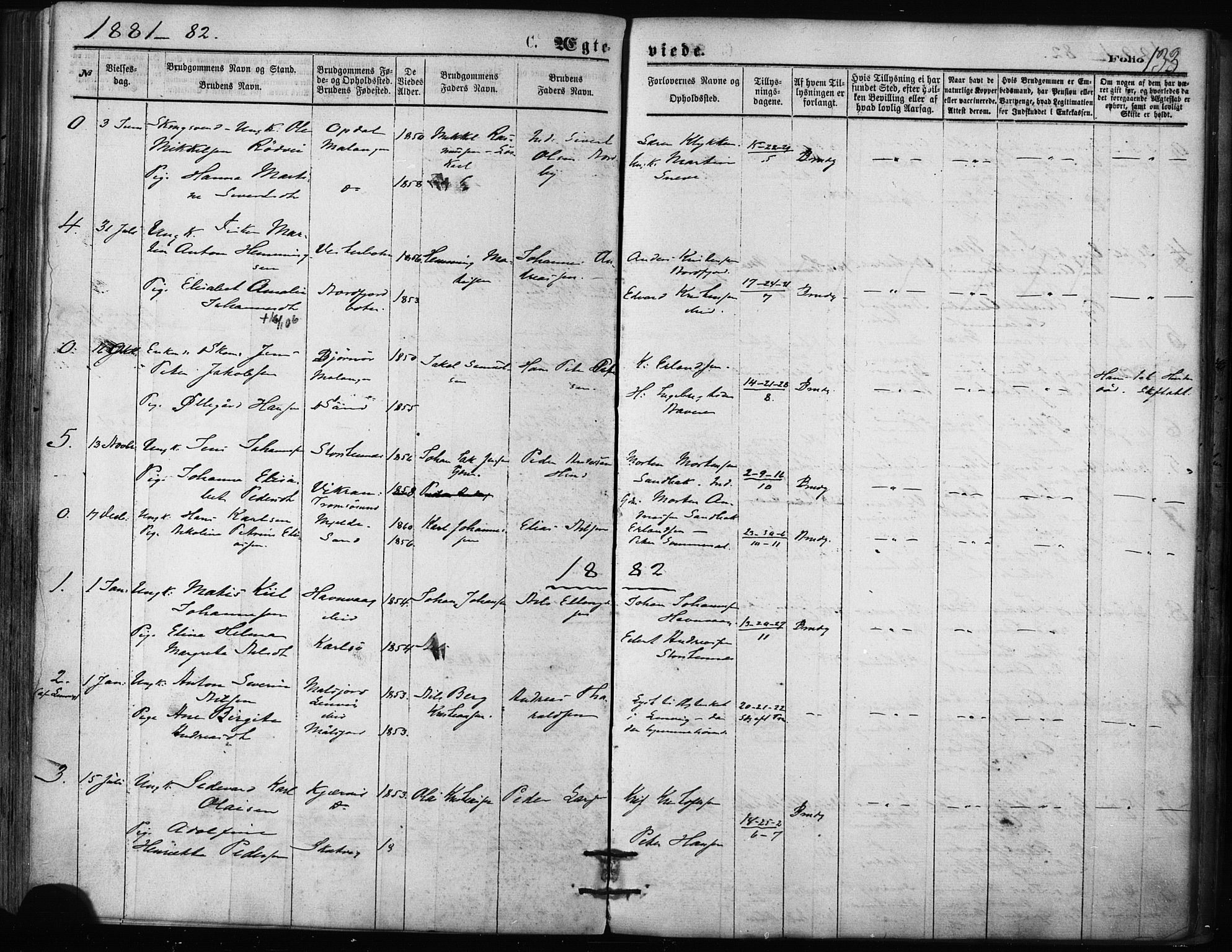 Balsfjord sokneprestembete, SATØ/S-1303/G/Ga/L0002kirke: Parish register (official) no. 2, 1871-1886, p. 133