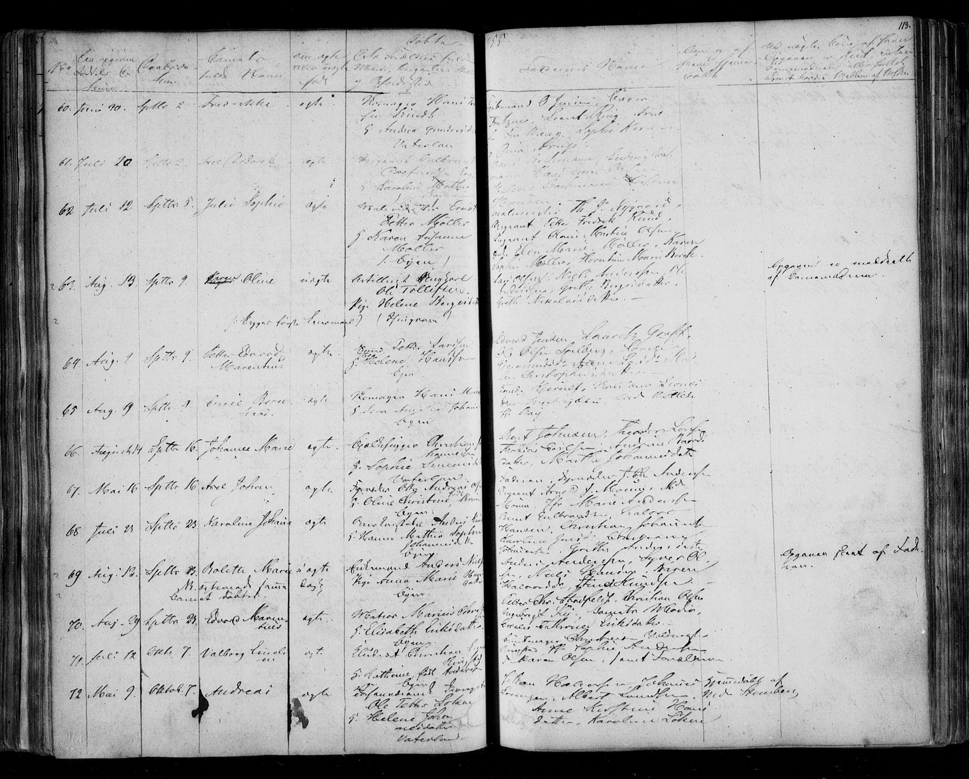 Fredrikstad prestekontor Kirkebøker, SAO/A-11082/F/Fa/L0005: Parish register (official) no. 5, 1835-1856, p. 113