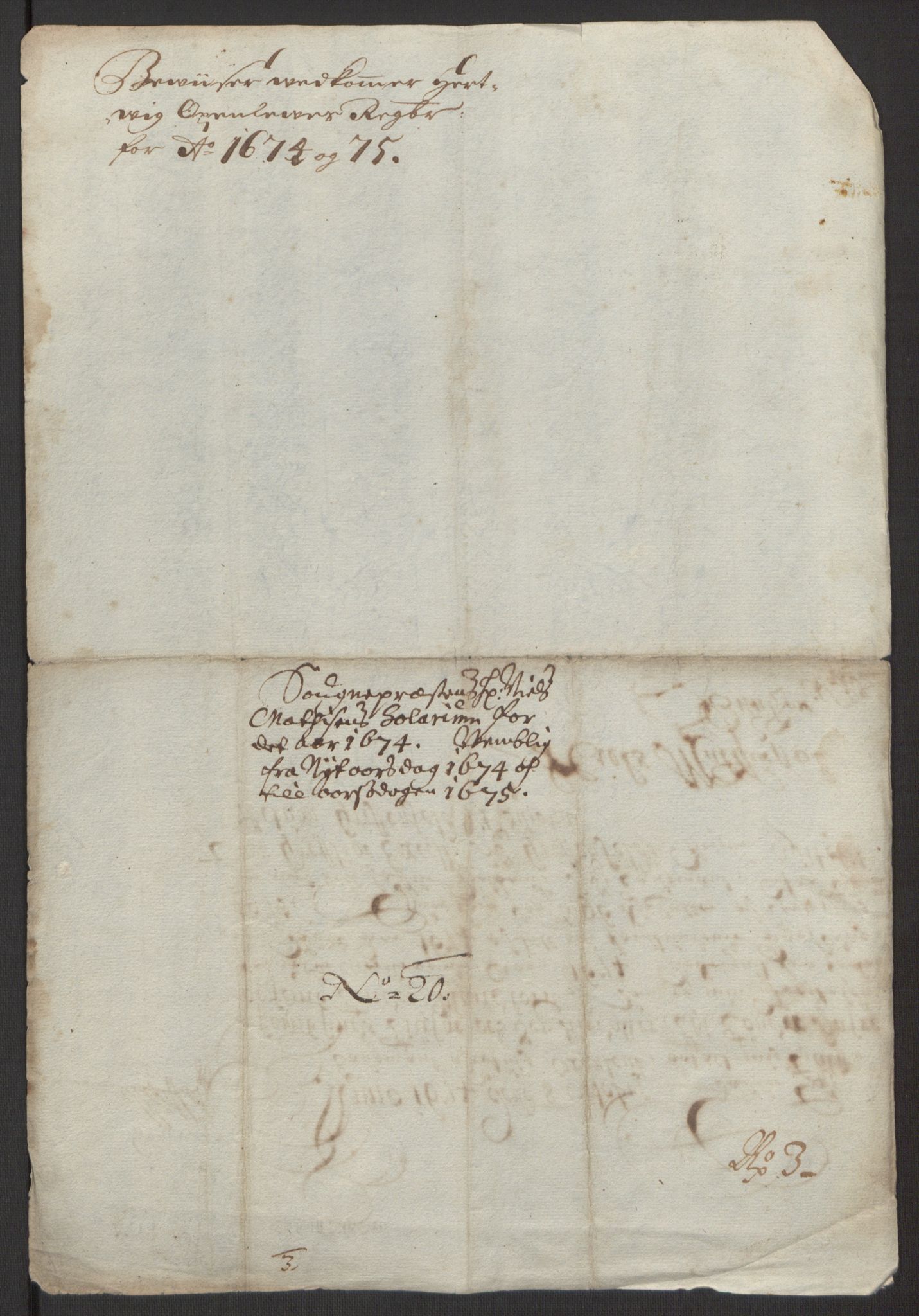 Rentekammeret inntil 1814, Reviderte regnskaper, Fogderegnskap, AV/RA-EA-4092/R32/L1844: Fogderegnskap Jarlsberg grevskap, 1674-1675, p. 7