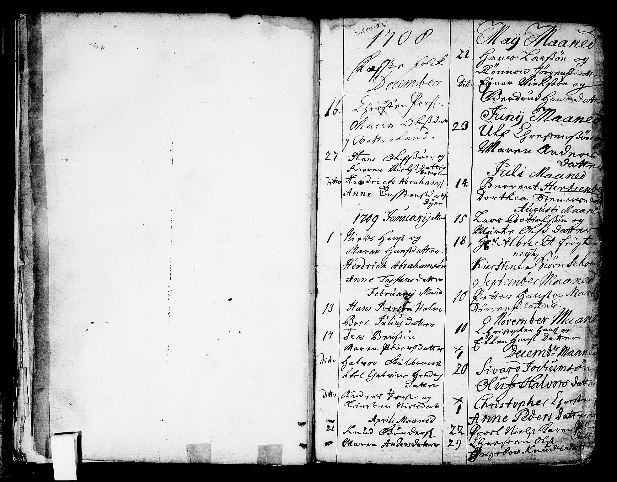 Oslo domkirke Kirkebøker, AV/SAO-A-10752/F/Fa/L0002: Parish register (official) no. 2, 1705-1730, p. 3