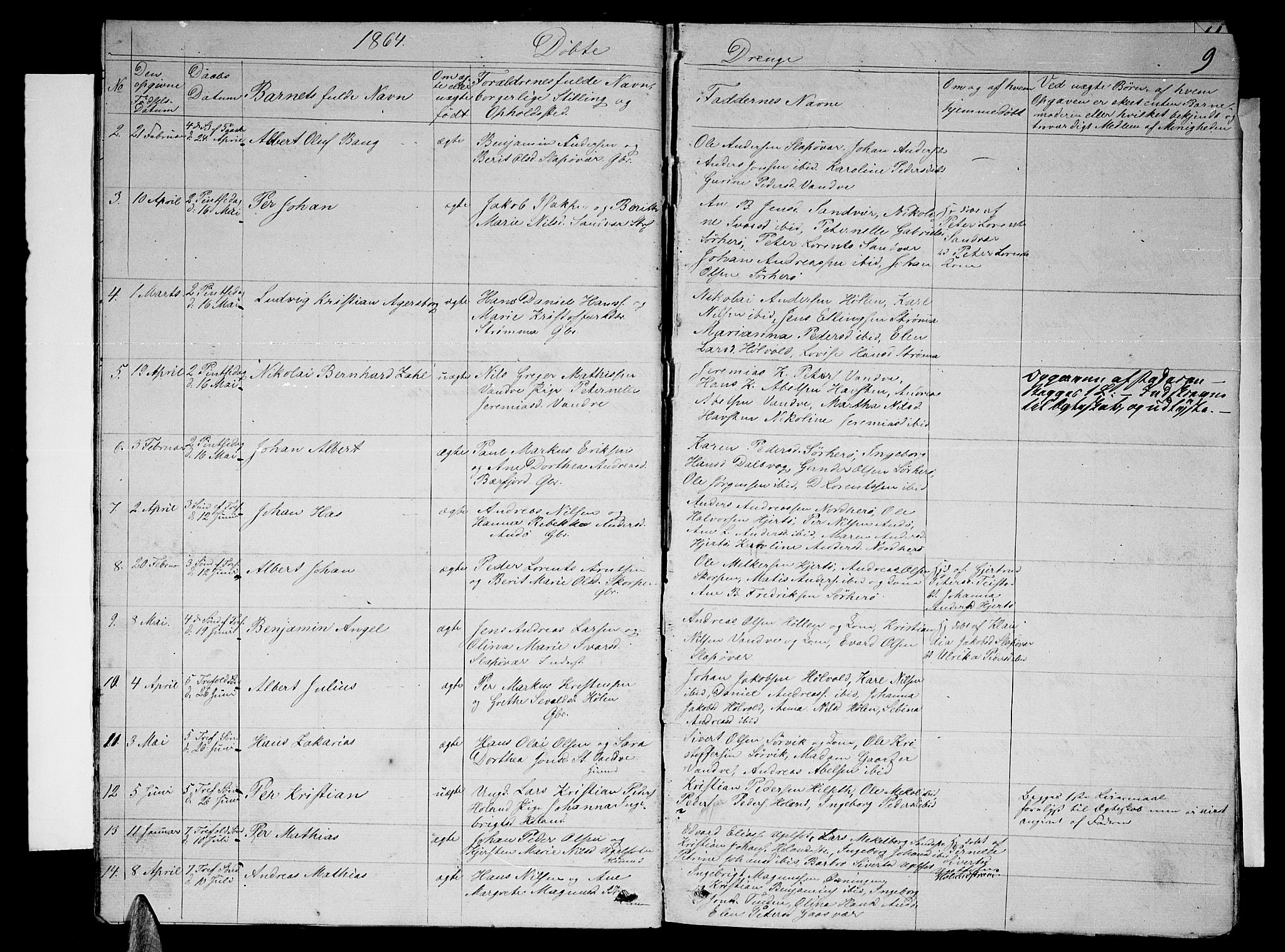 Ministerialprotokoller, klokkerbøker og fødselsregistre - Nordland, AV/SAT-A-1459/834/L0512: Parish register (copy) no. 834C03, 1862-1877, p. 9