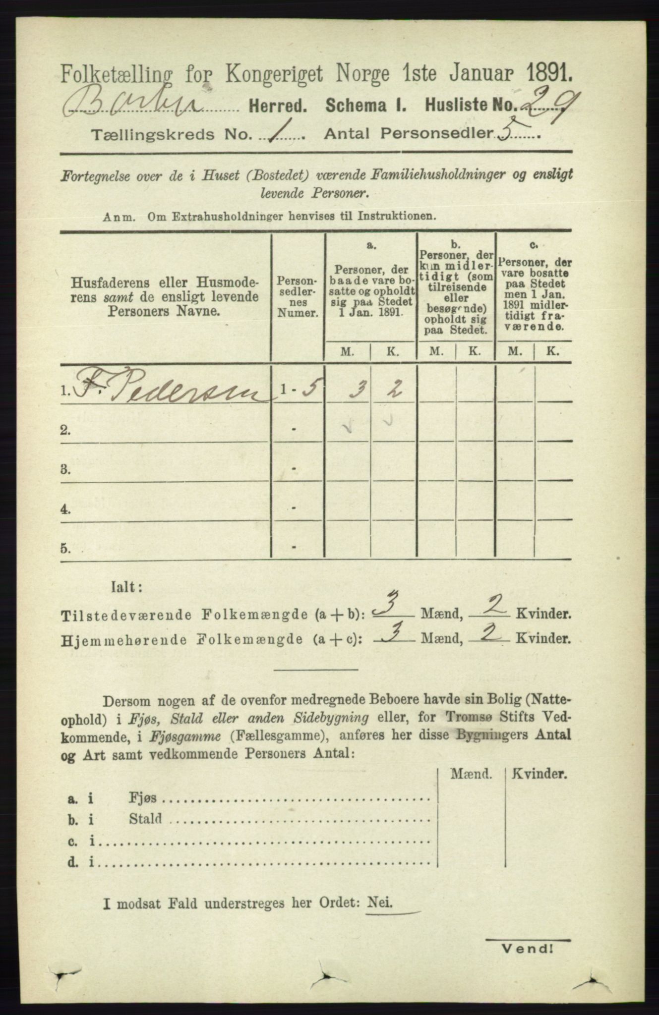 RA, 1891 census for 0990 Barbu, 1891, p. 60