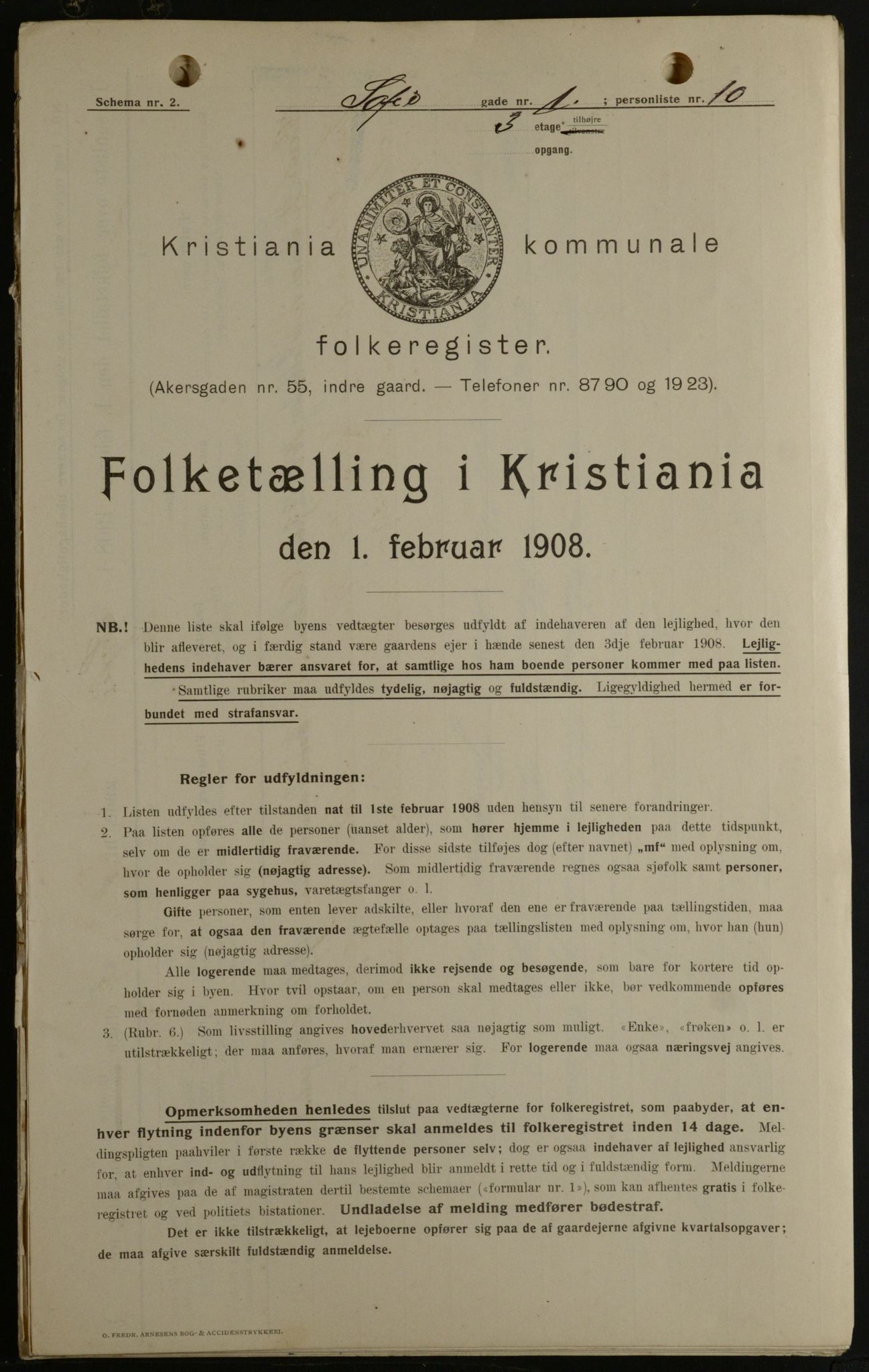 OBA, Municipal Census 1908 for Kristiania, 1908, p. 88804