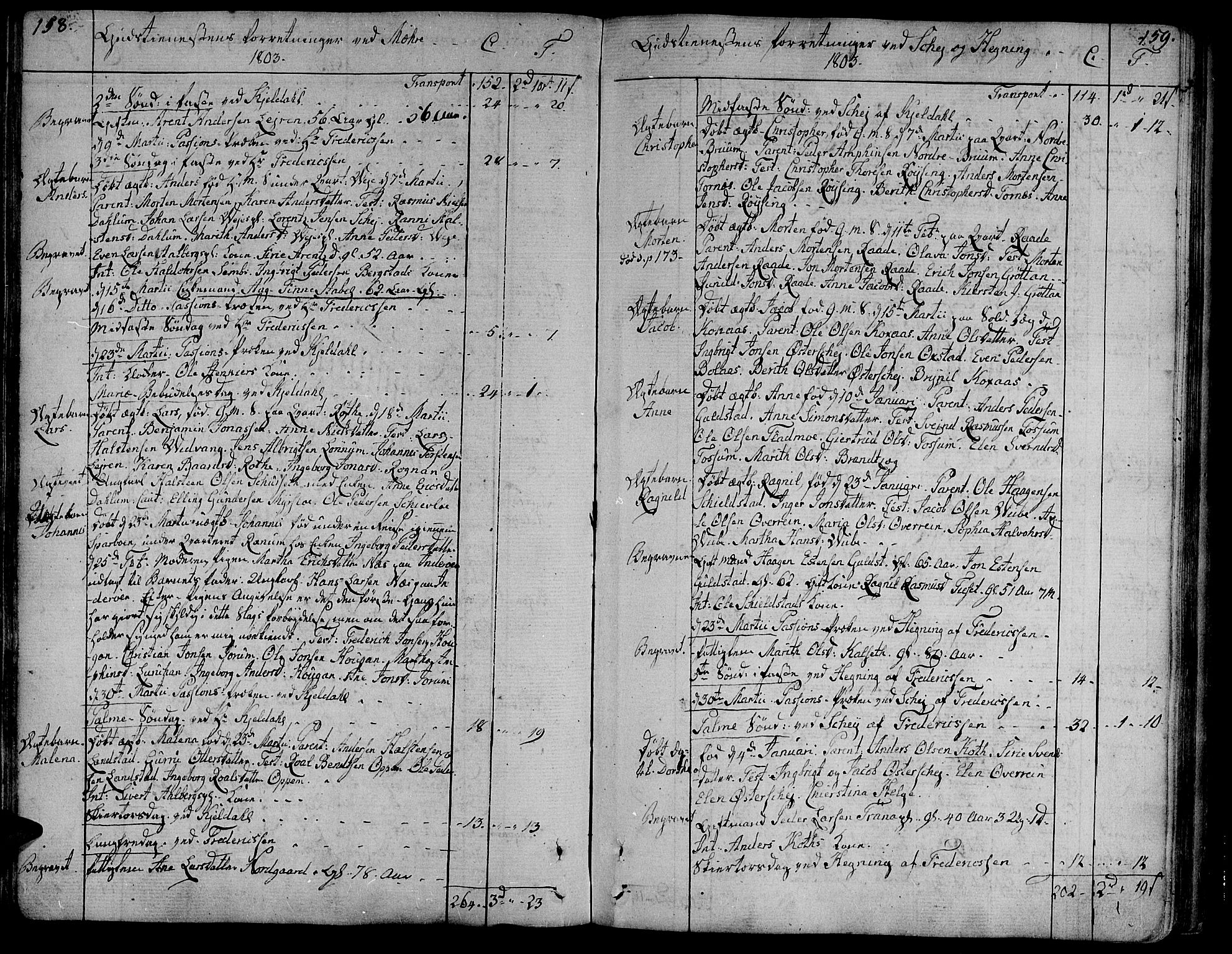 Ministerialprotokoller, klokkerbøker og fødselsregistre - Nord-Trøndelag, AV/SAT-A-1458/735/L0332: Parish register (official) no. 735A03, 1795-1816, p. 158-159