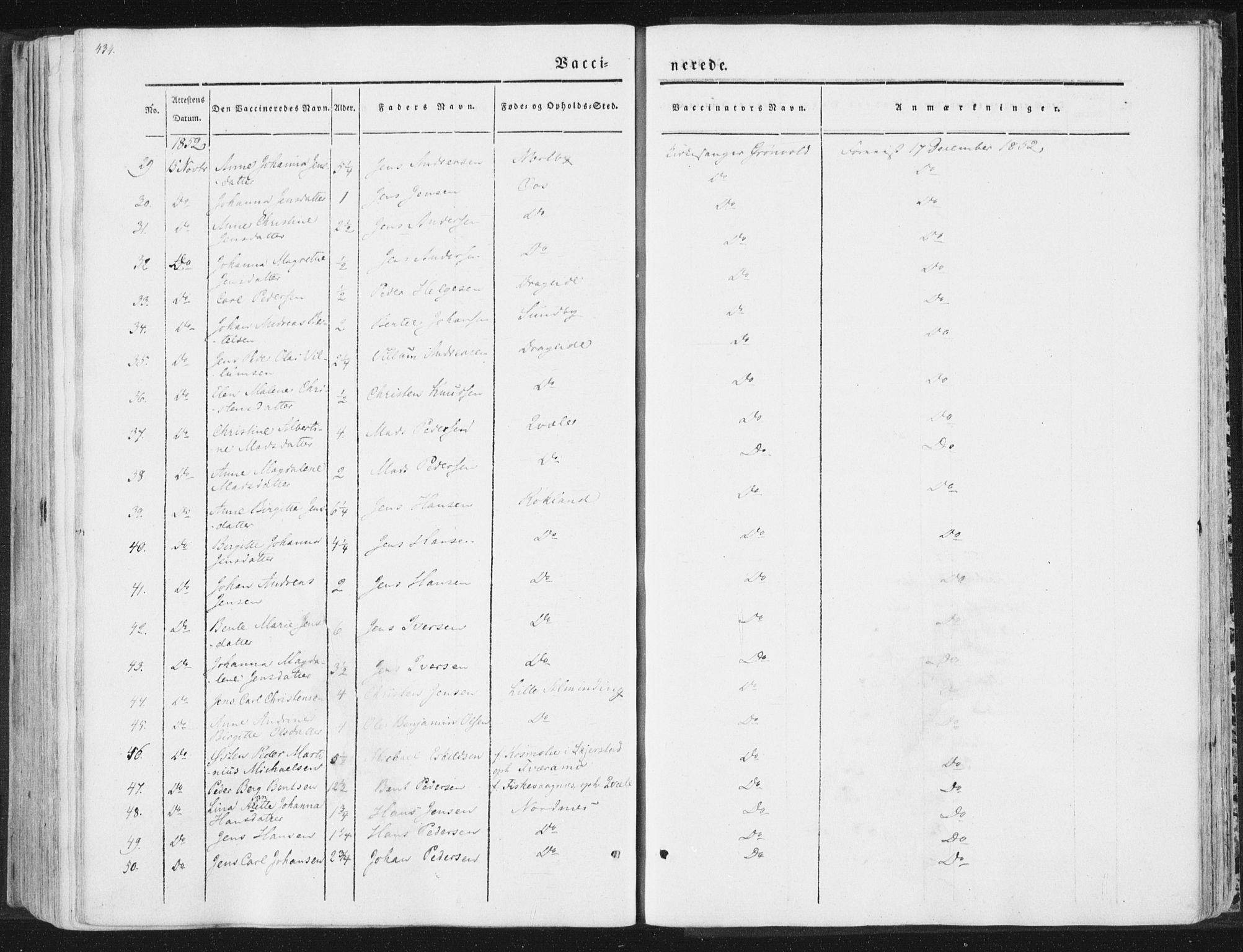 Ministerialprotokoller, klokkerbøker og fødselsregistre - Nordland, AV/SAT-A-1459/847/L0667: Parish register (official) no. 847A07, 1842-1871, p. 434