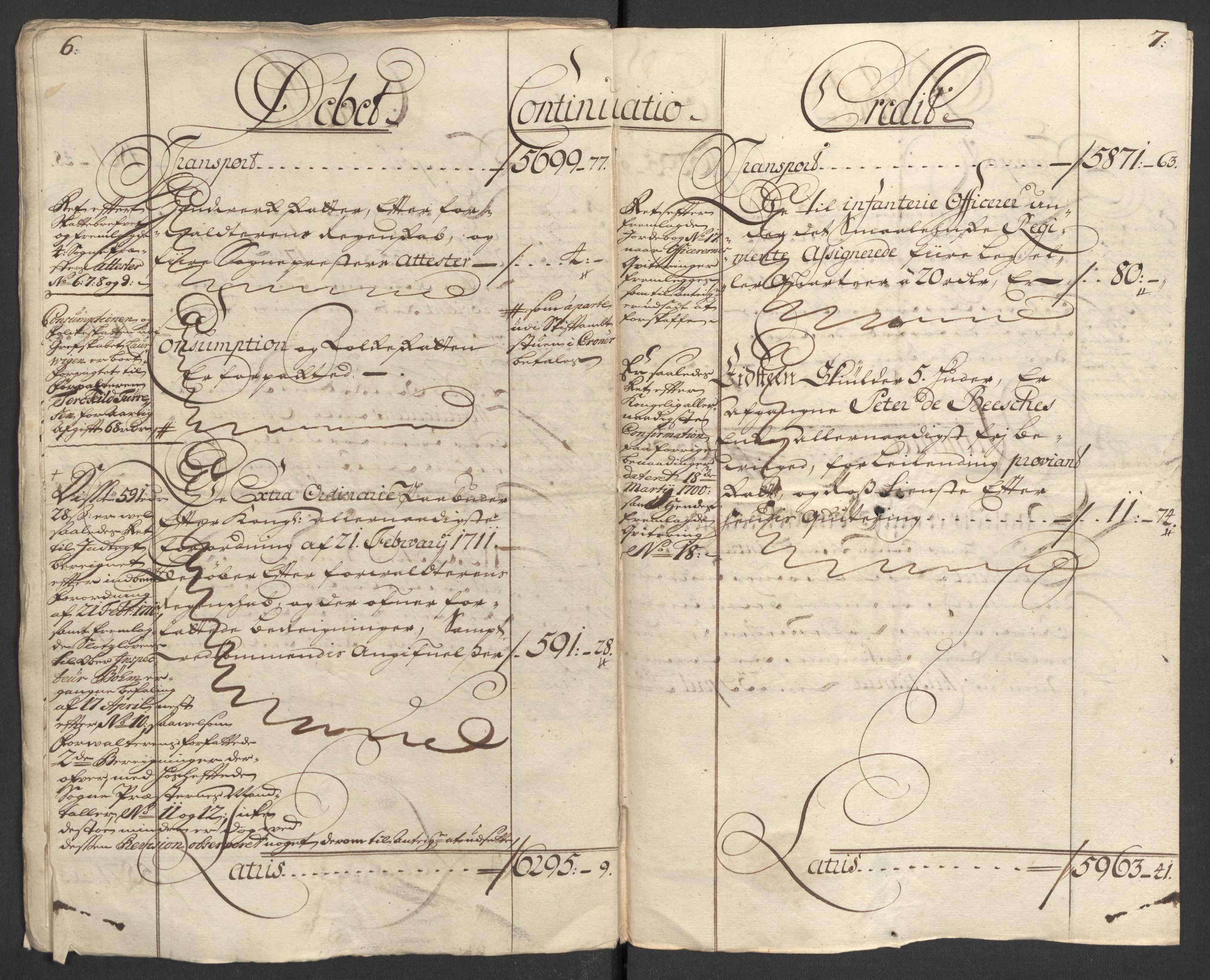 Rentekammeret inntil 1814, Reviderte regnskaper, Fogderegnskap, AV/RA-EA-4092/R33/L1983: Fogderegnskap Larvik grevskap, 1711, p. 23