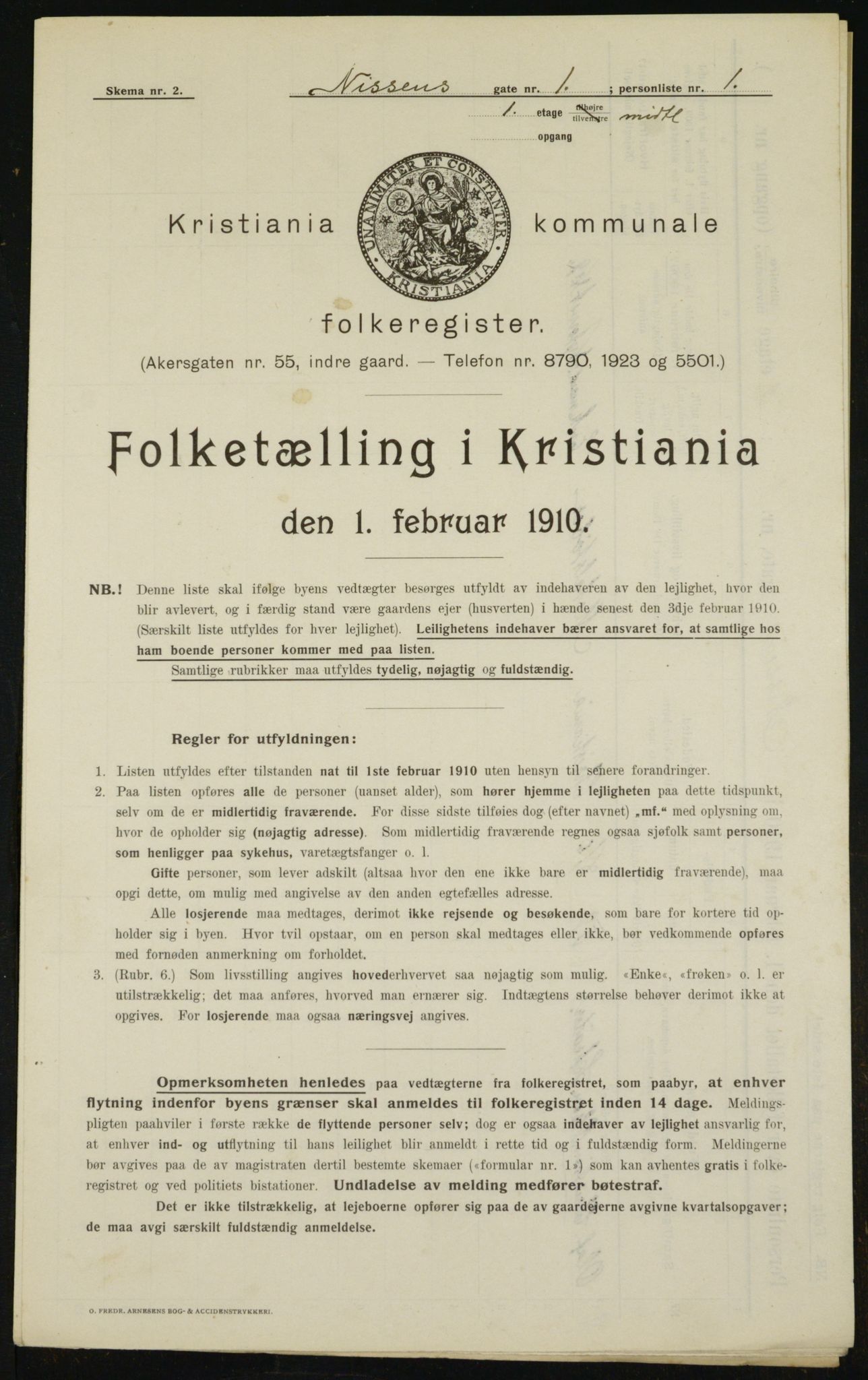 OBA, Municipal Census 1910 for Kristiania, 1910, p. 68701