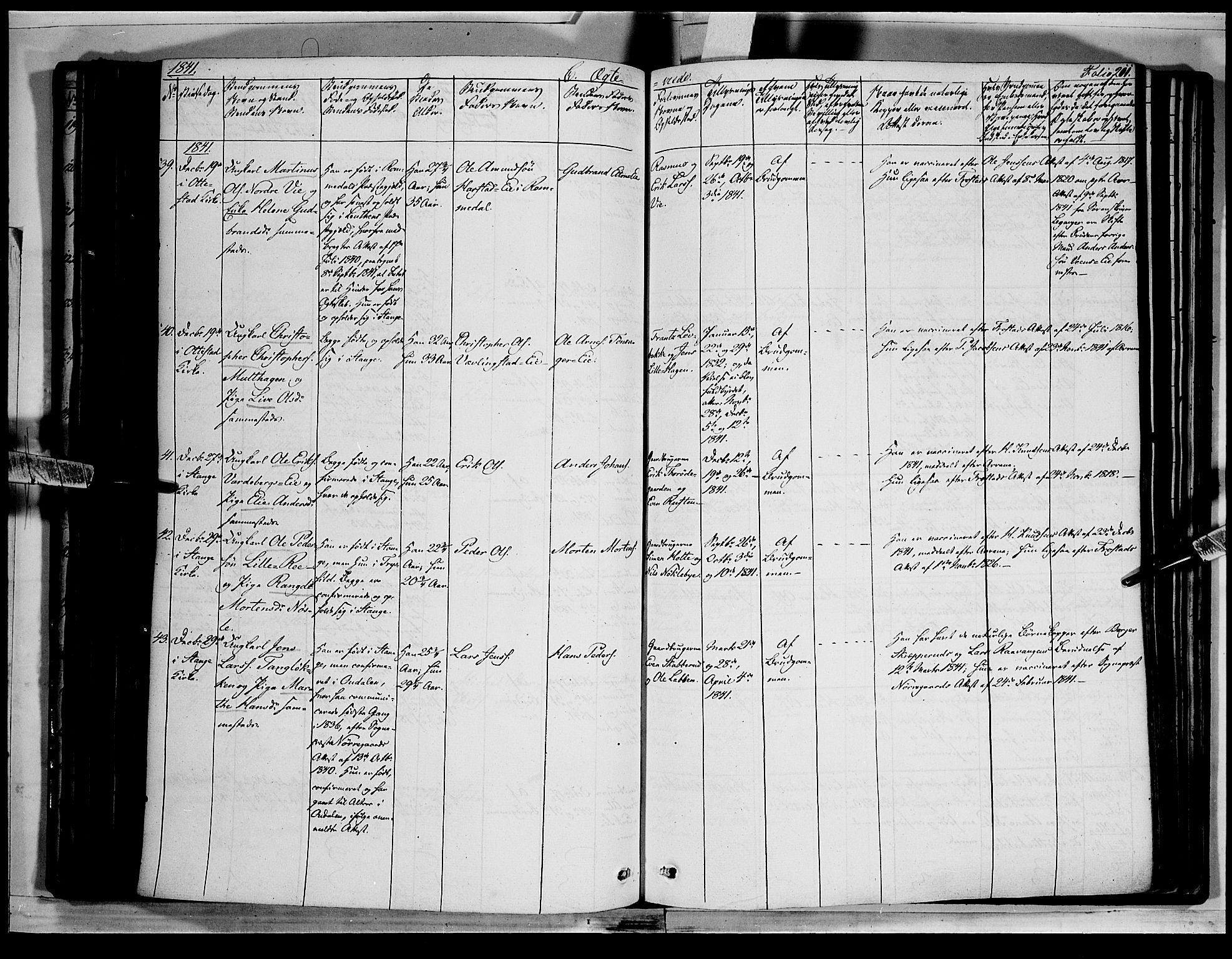 Stange prestekontor, AV/SAH-PREST-002/K/L0010: Parish register (official) no. 10, 1835-1845, p. 211