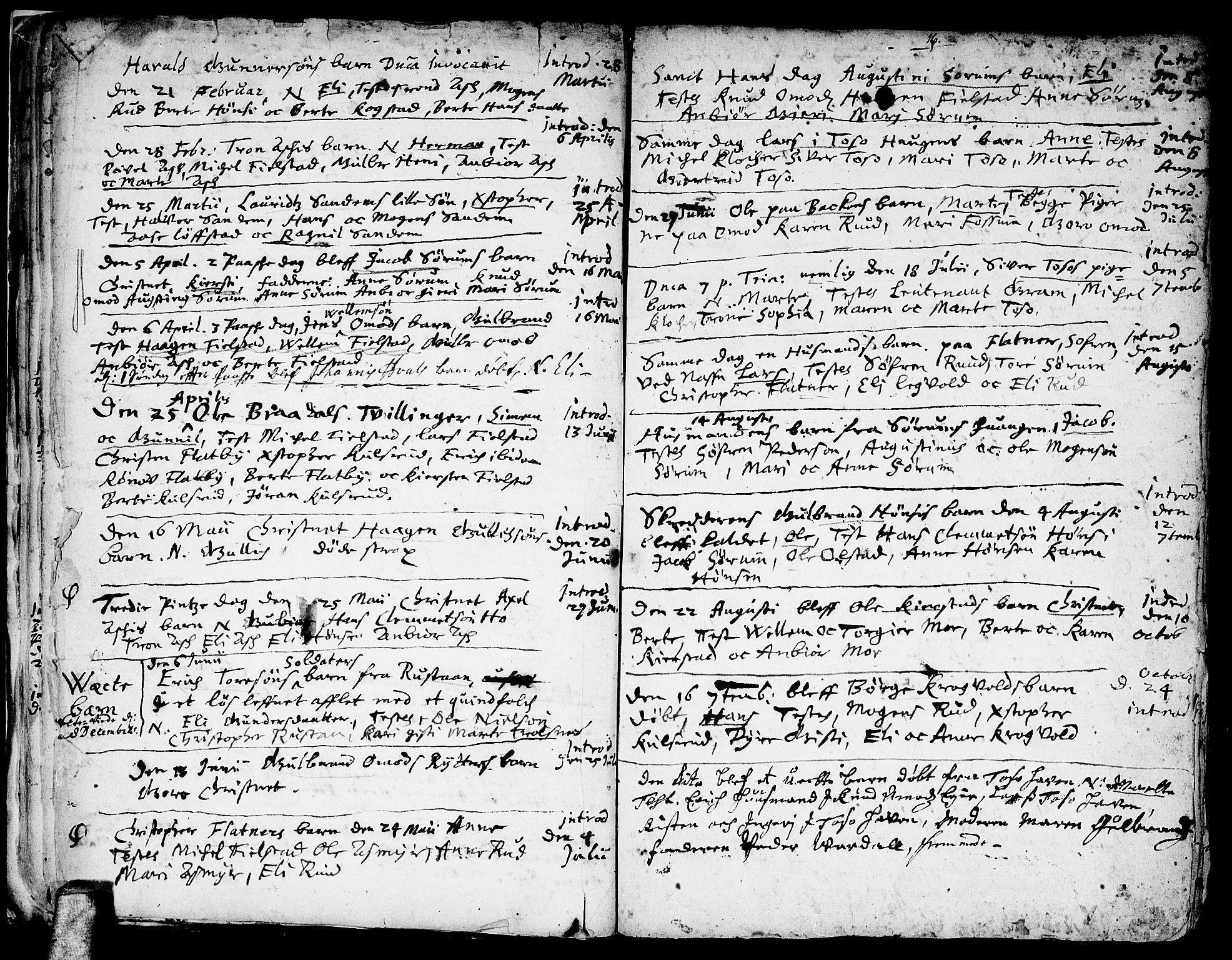 Gjerdrum prestekontor Kirkebøker, SAO/A-10412b/F/Fa/L0001: Parish register (official) no. I 1, 1689-1736, p. 16