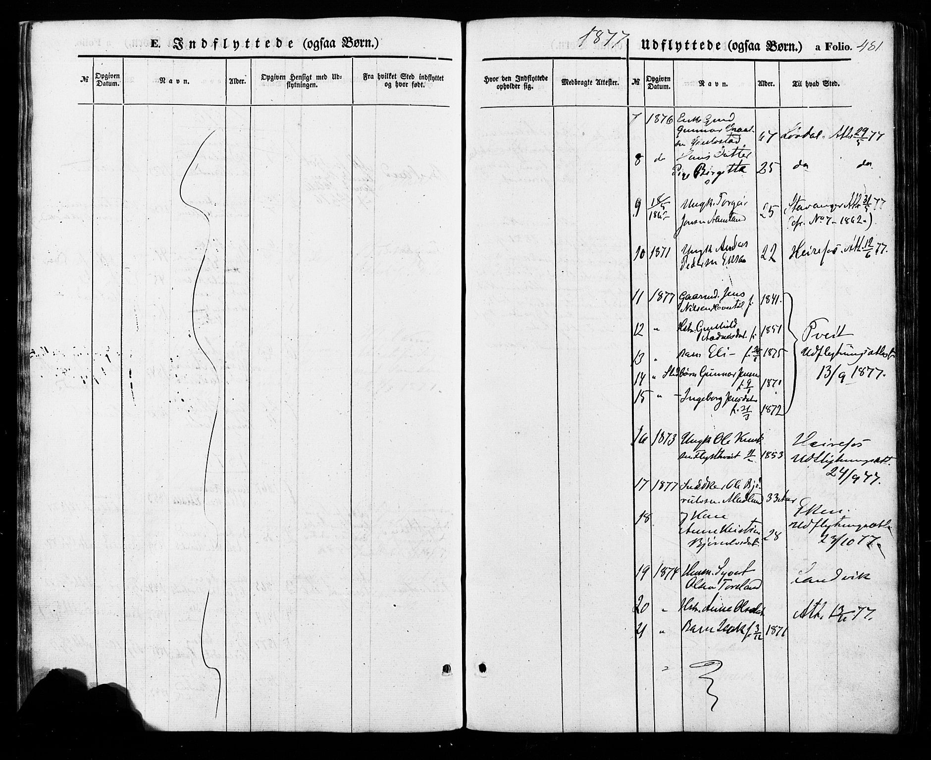 Åseral sokneprestkontor, SAK/1111-0051/F/Fa/L0002: Parish register (official) no. A 2, 1854-1884, p. 481