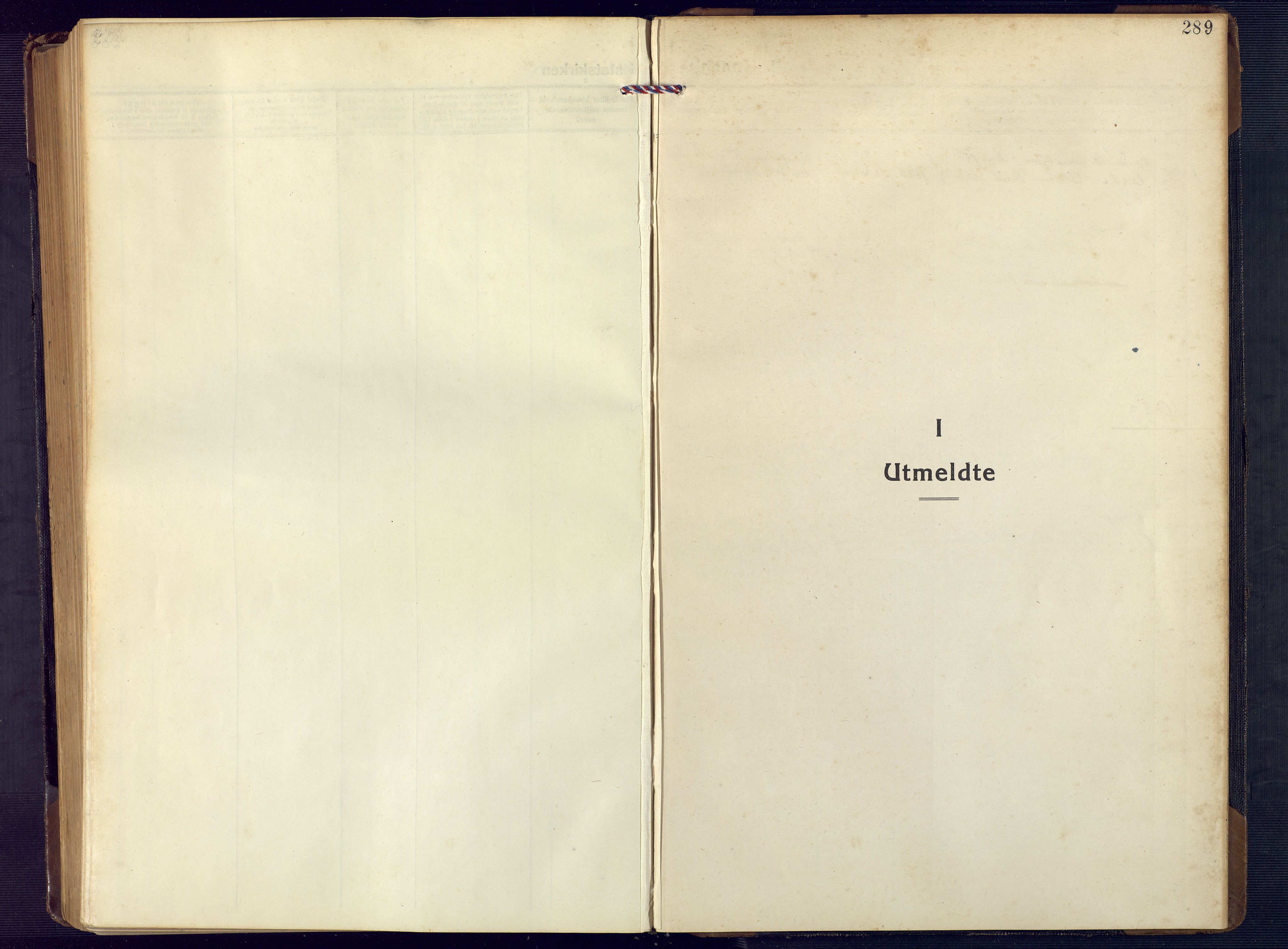 Åseral sokneprestkontor, SAK/1111-0051/F/Fb/L0004: Parish register (copy) no. B 4, 1920-1946, p. 289