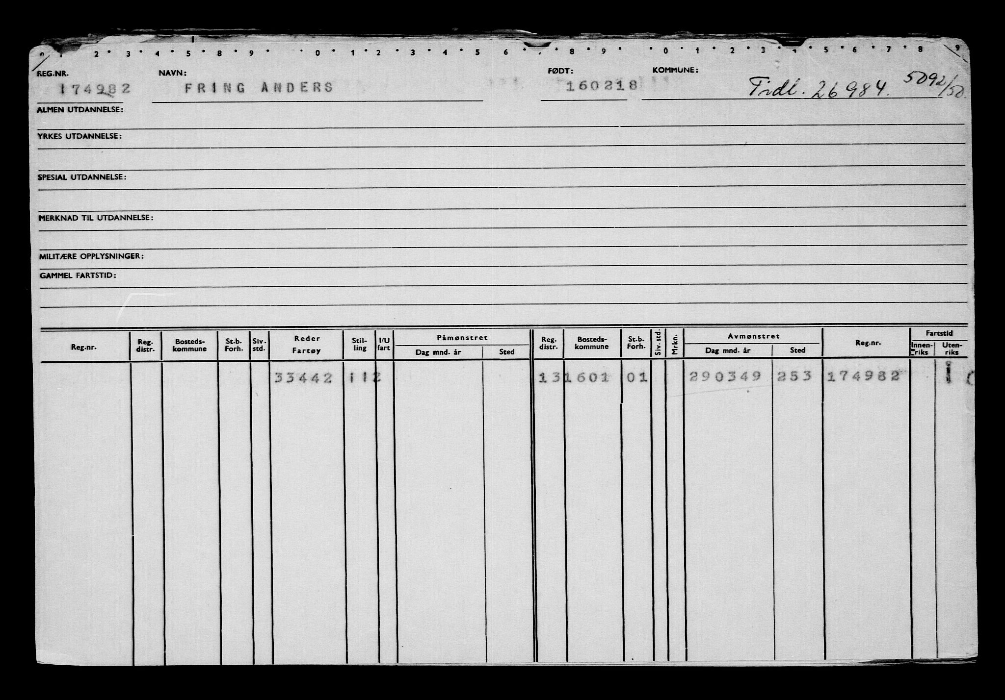 Direktoratet for sjømenn, AV/RA-S-3545/G/Gb/L0155: Hovedkort, 1918, p. 567