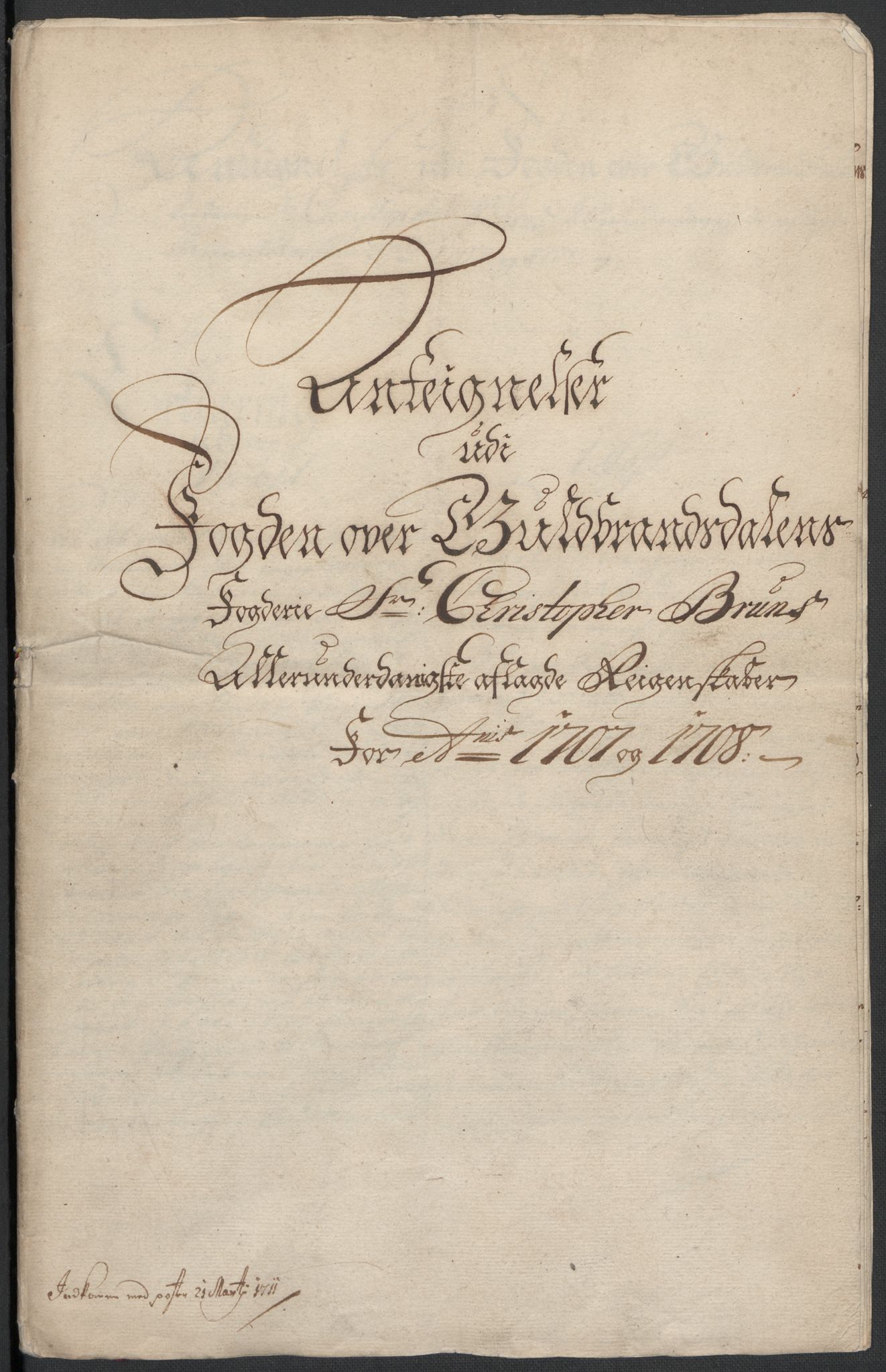 Rentekammeret inntil 1814, Reviderte regnskaper, Fogderegnskap, AV/RA-EA-4092/R17/L1179: Fogderegnskap Gudbrandsdal, 1708-1710, p. 125