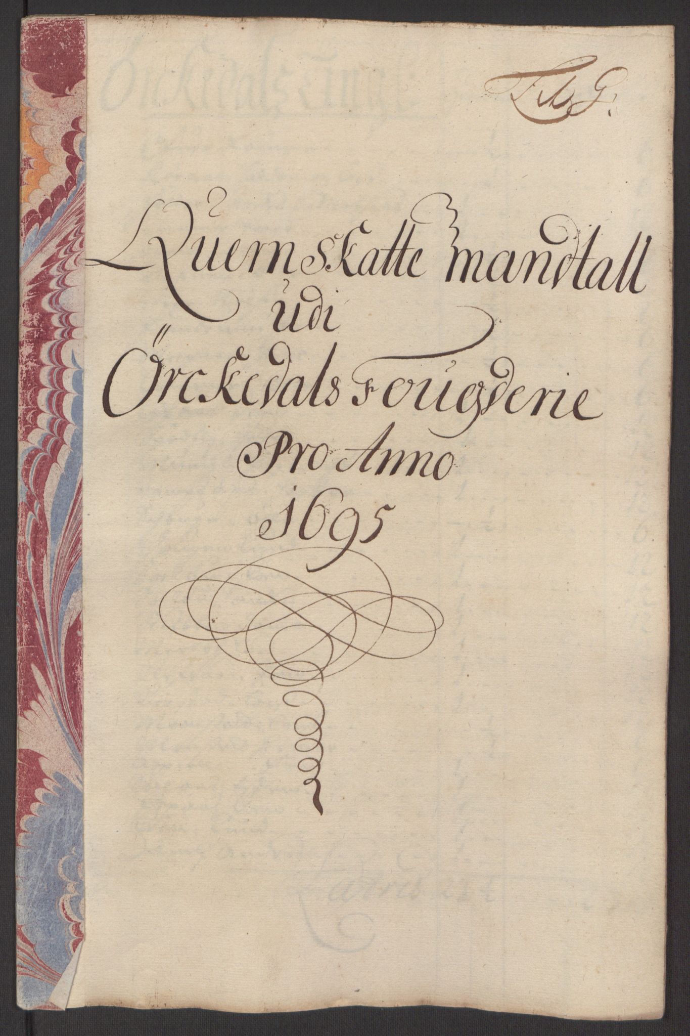 Rentekammeret inntil 1814, Reviderte regnskaper, Fogderegnskap, RA/EA-4092/R60/L3945: Fogderegnskap Orkdal og Gauldal, 1695, p. 148