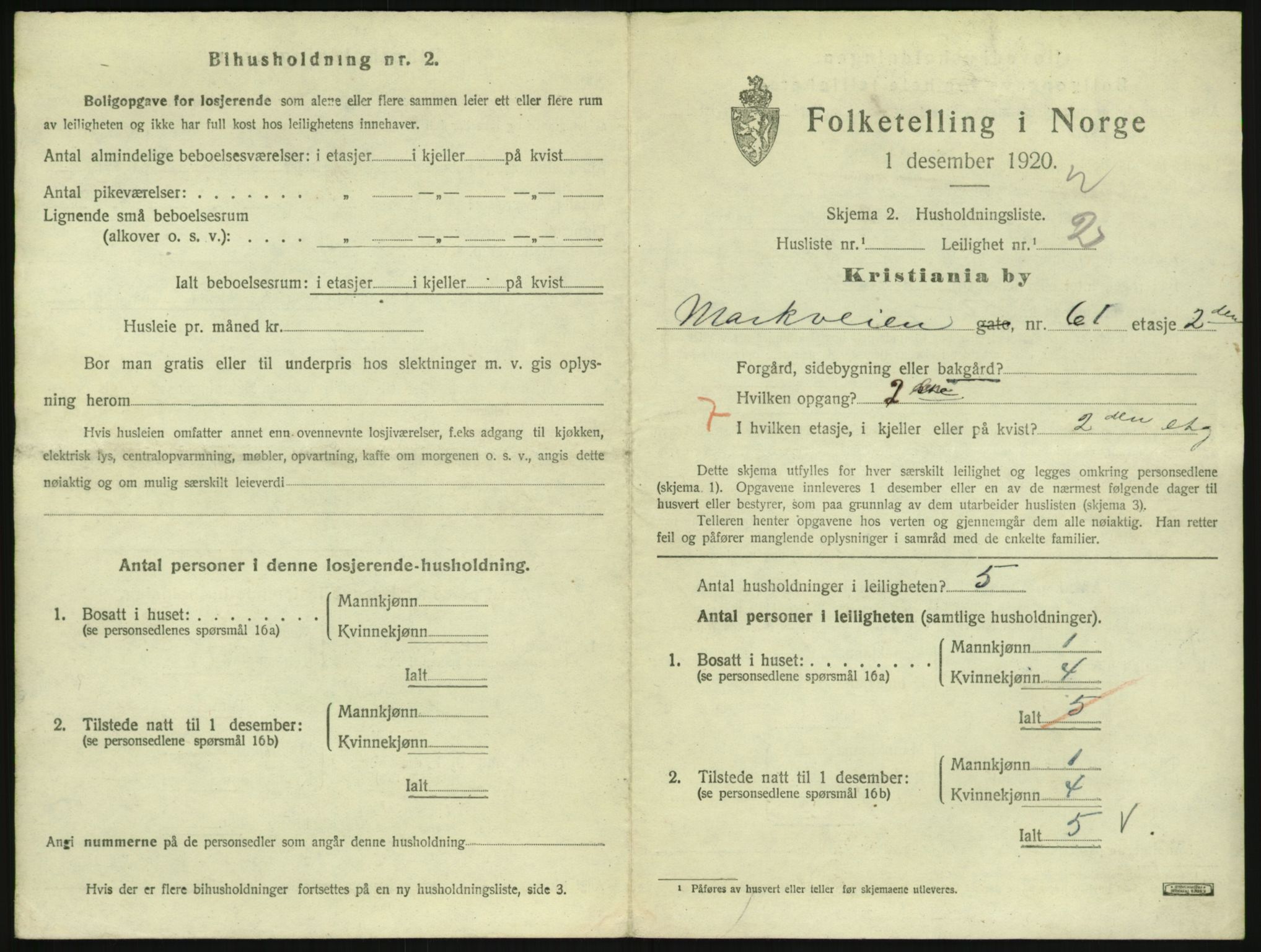 SAO, 1920 census for Kristiania, 1920, p. 65730