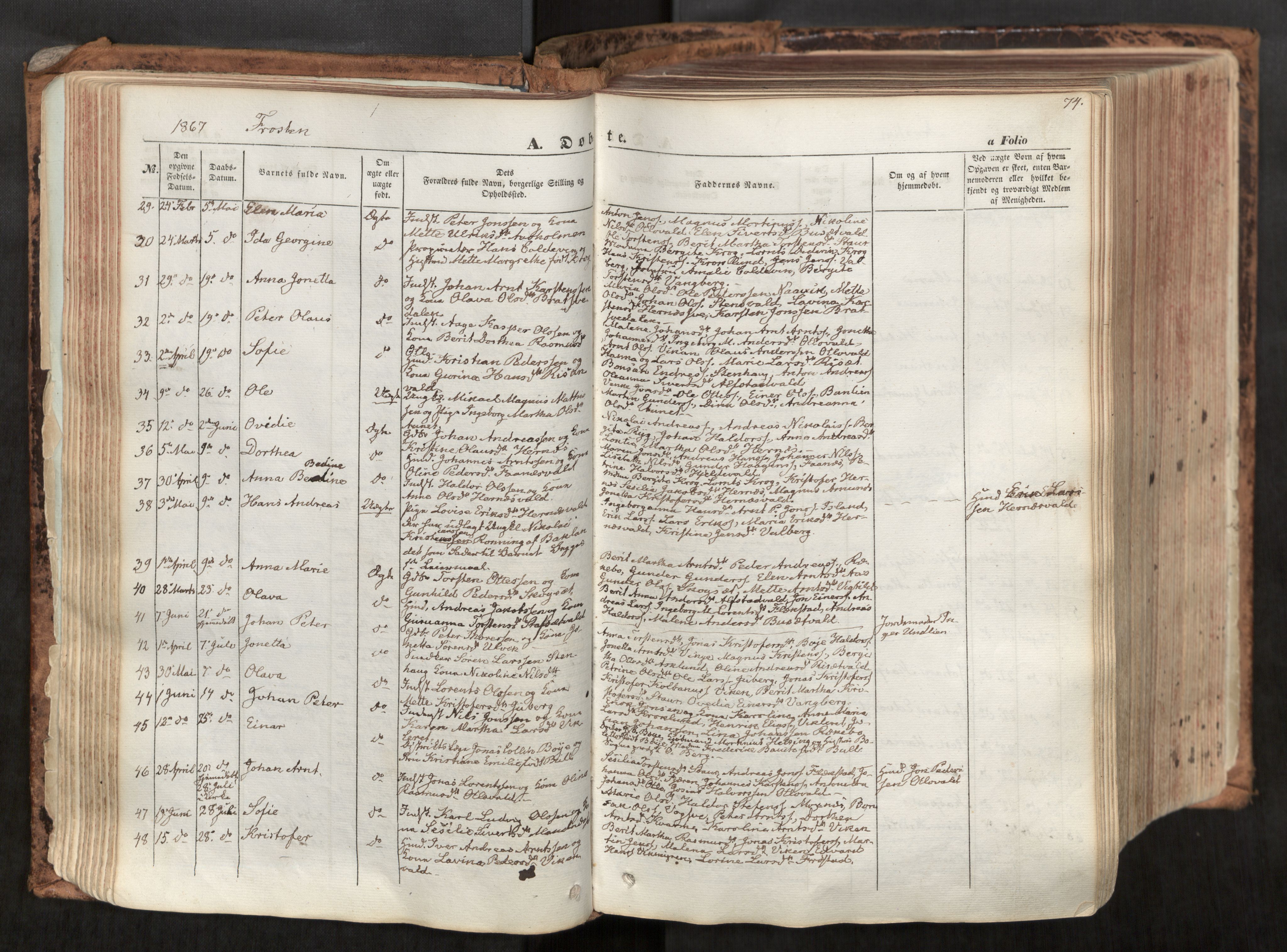 Ministerialprotokoller, klokkerbøker og fødselsregistre - Nord-Trøndelag, SAT/A-1458/713/L0116: Parish register (official) no. 713A07, 1850-1877, p. 74