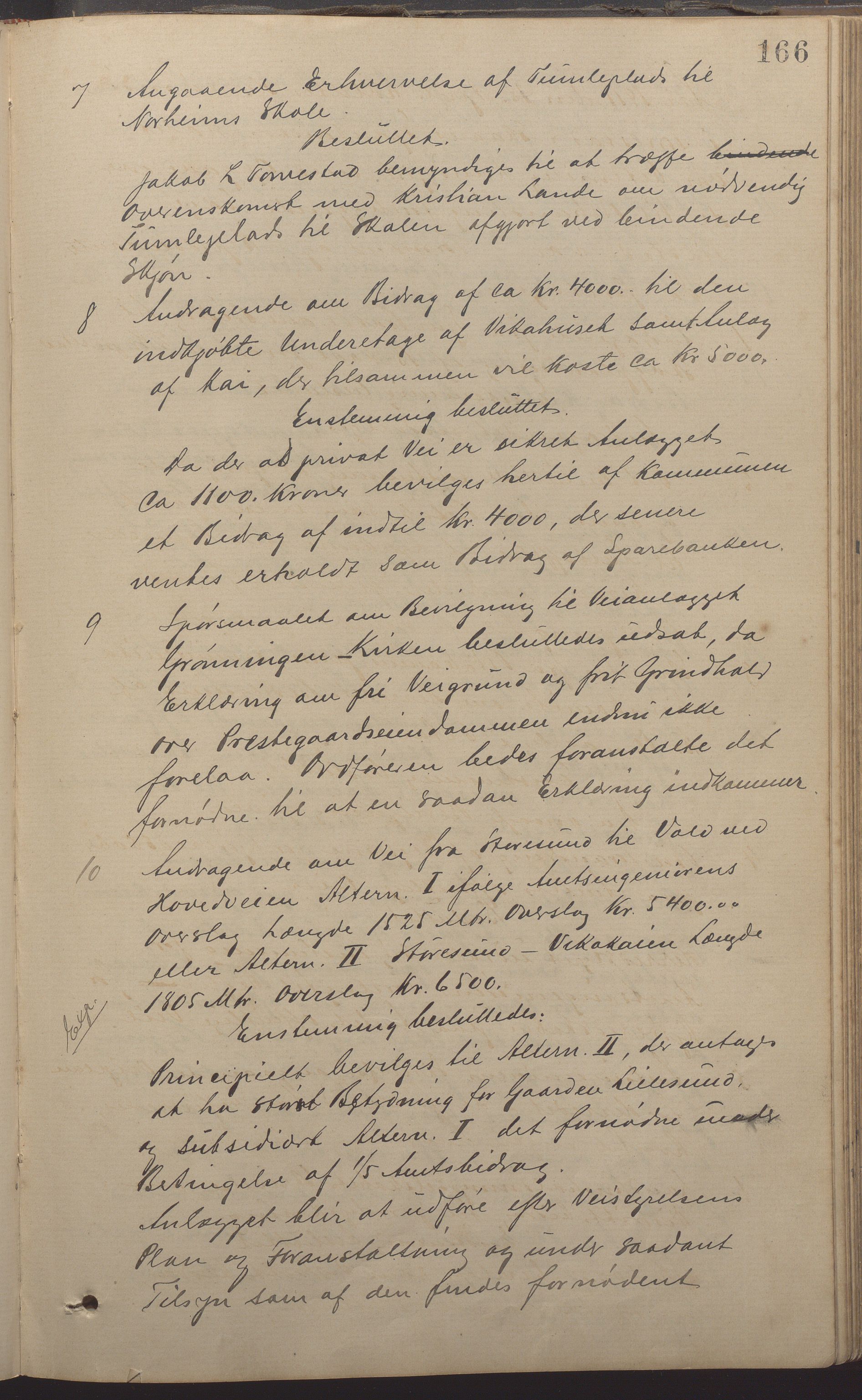 Torvastad kommune - Formannskapet, IKAR/K-101331/A/L0004: Forhandlingsprotokoll, 1891-1918, p. 166a