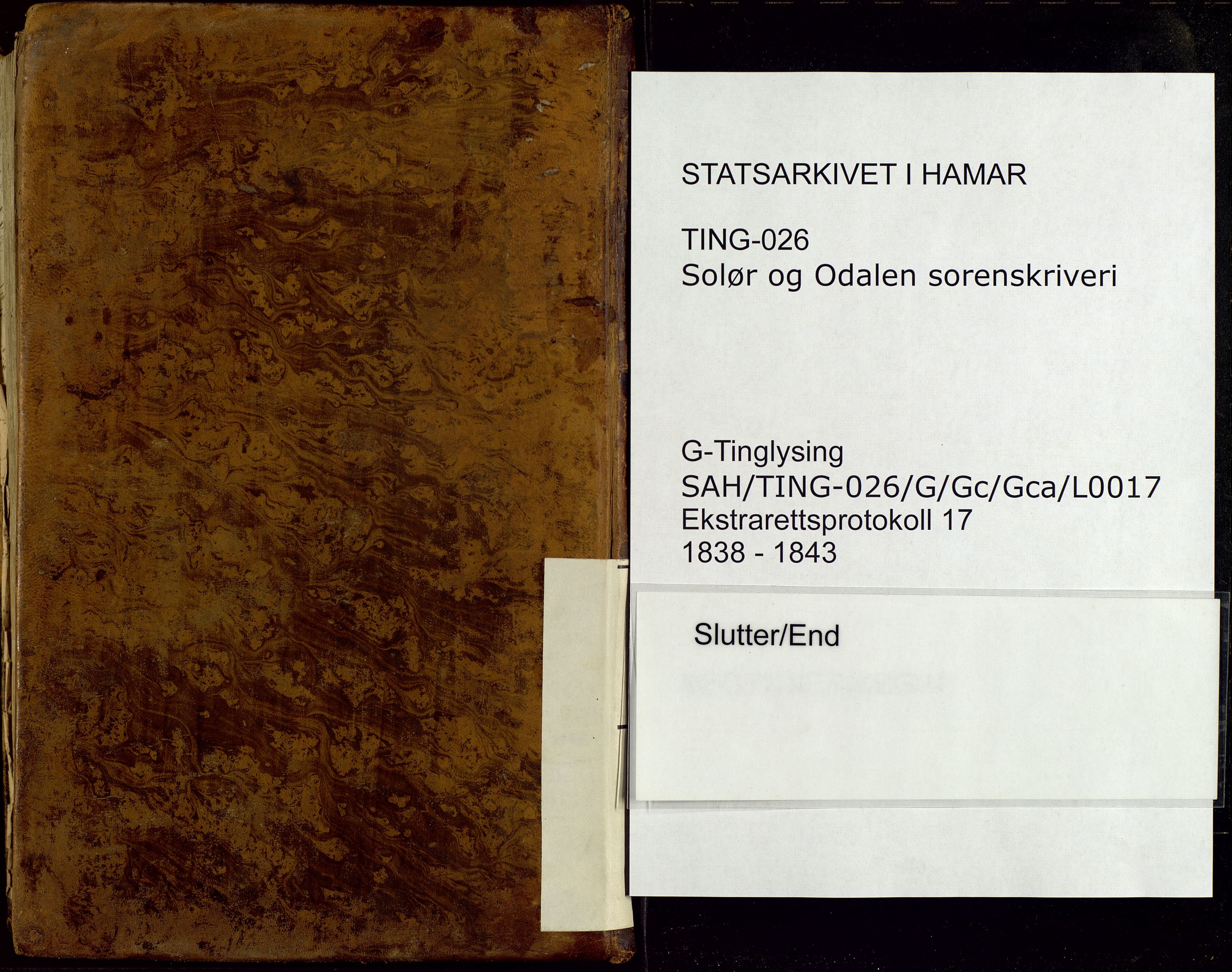 Solør og Odalen sorenskriveri, AV/SAH-TING-026/G/Gc/Gca/L0017: Justis- og politisaker, 1838-1843