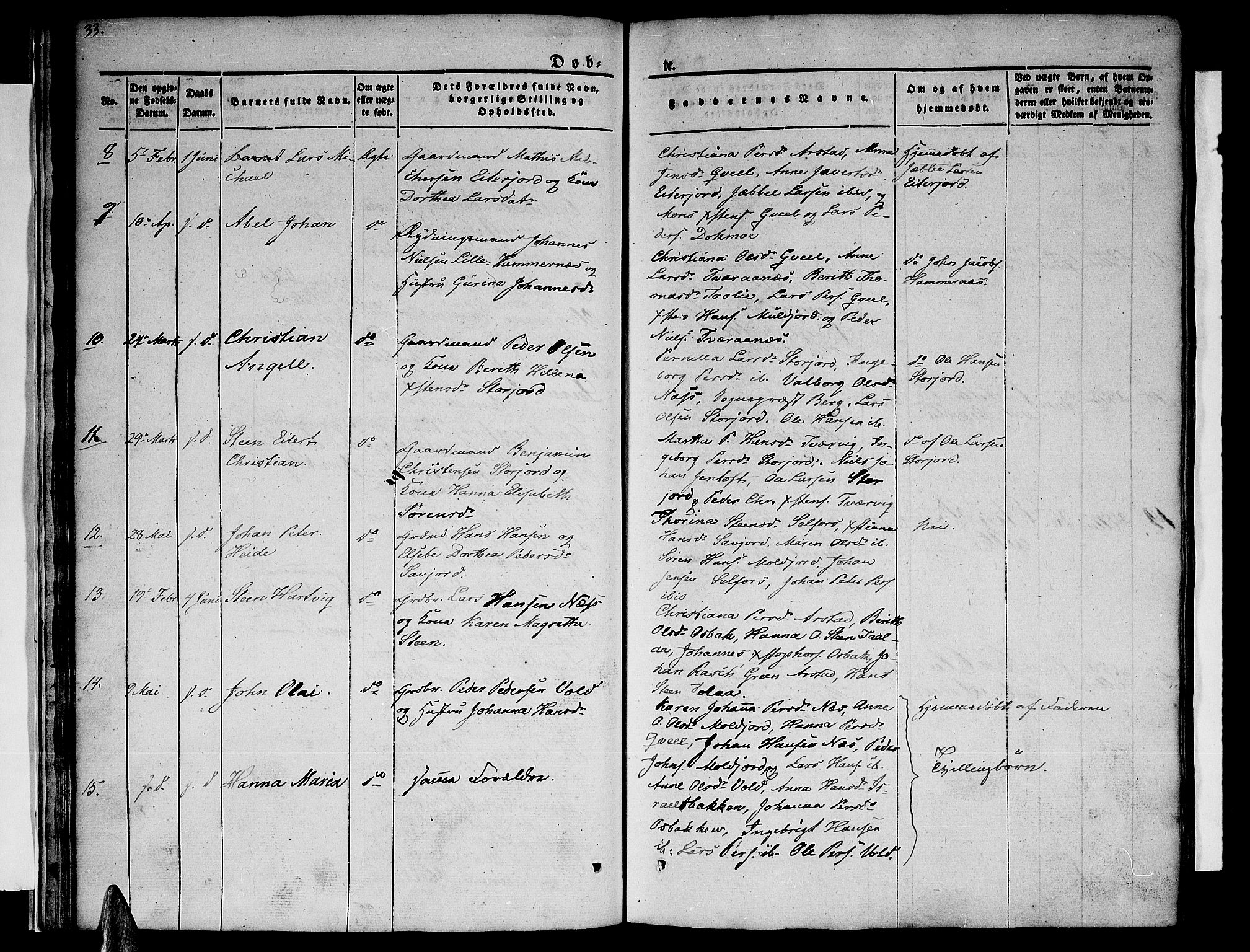 Ministerialprotokoller, klokkerbøker og fødselsregistre - Nordland, AV/SAT-A-1459/846/L0652: Parish register (copy) no. 846C02, 1841-1871, p. 33