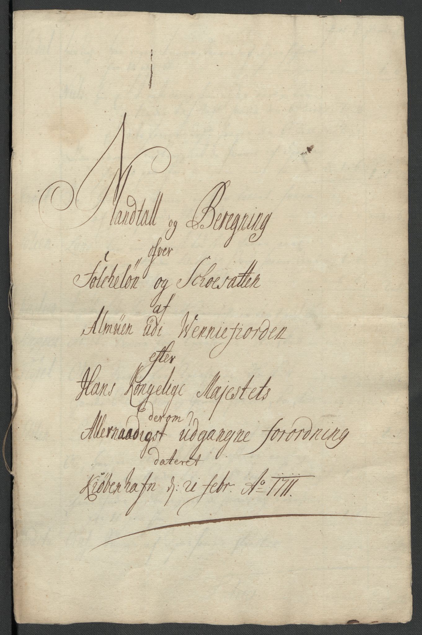 Rentekammeret inntil 1814, Reviderte regnskaper, Fogderegnskap, RA/EA-4092/R56/L3745: Fogderegnskap Nordmøre, 1711, p. 308