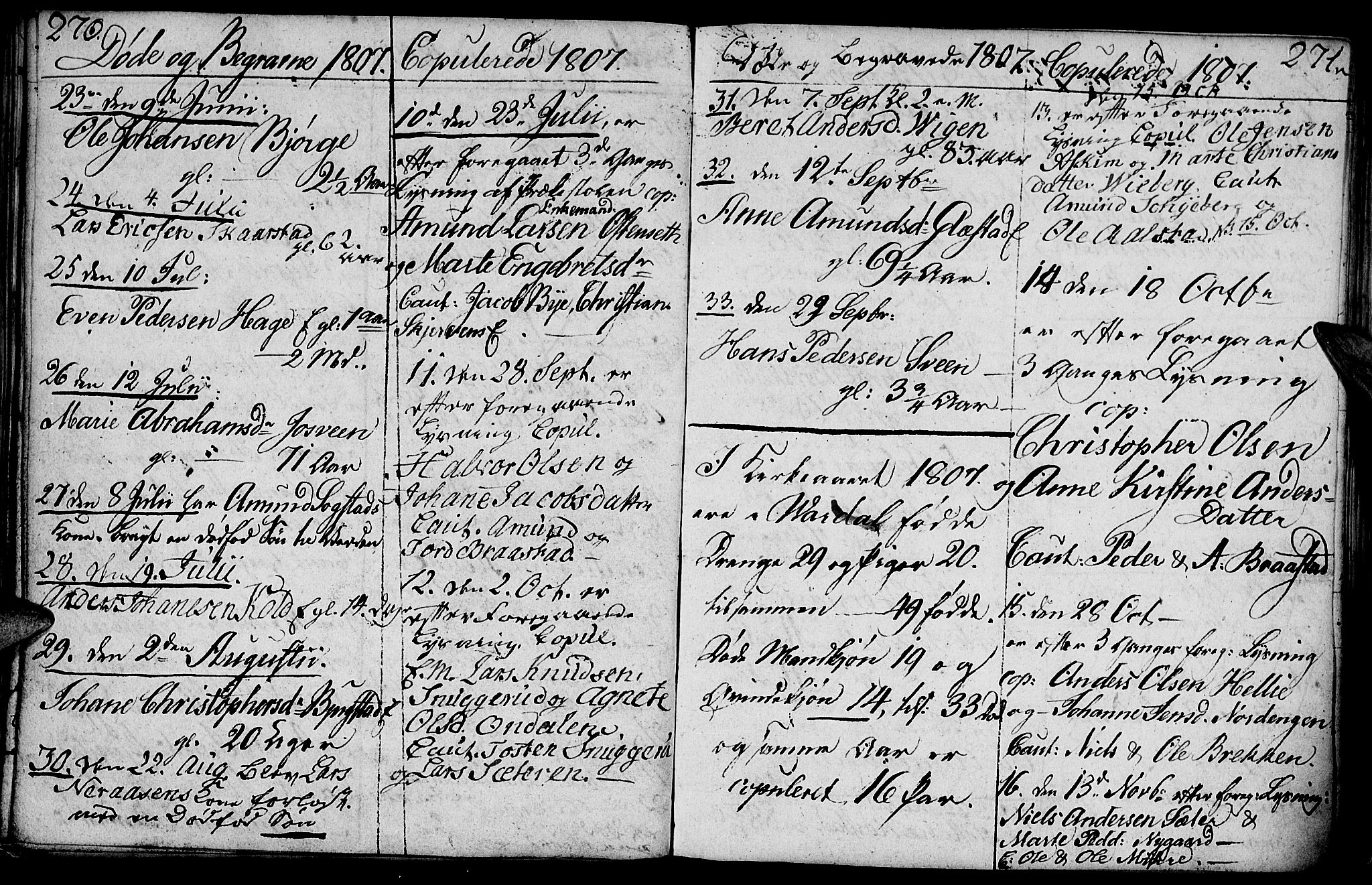 Vardal prestekontor, SAH/PREST-100/H/Ha/Hab/L0003: Parish register (copy) no. 3, 1803-1808, p. 270-271